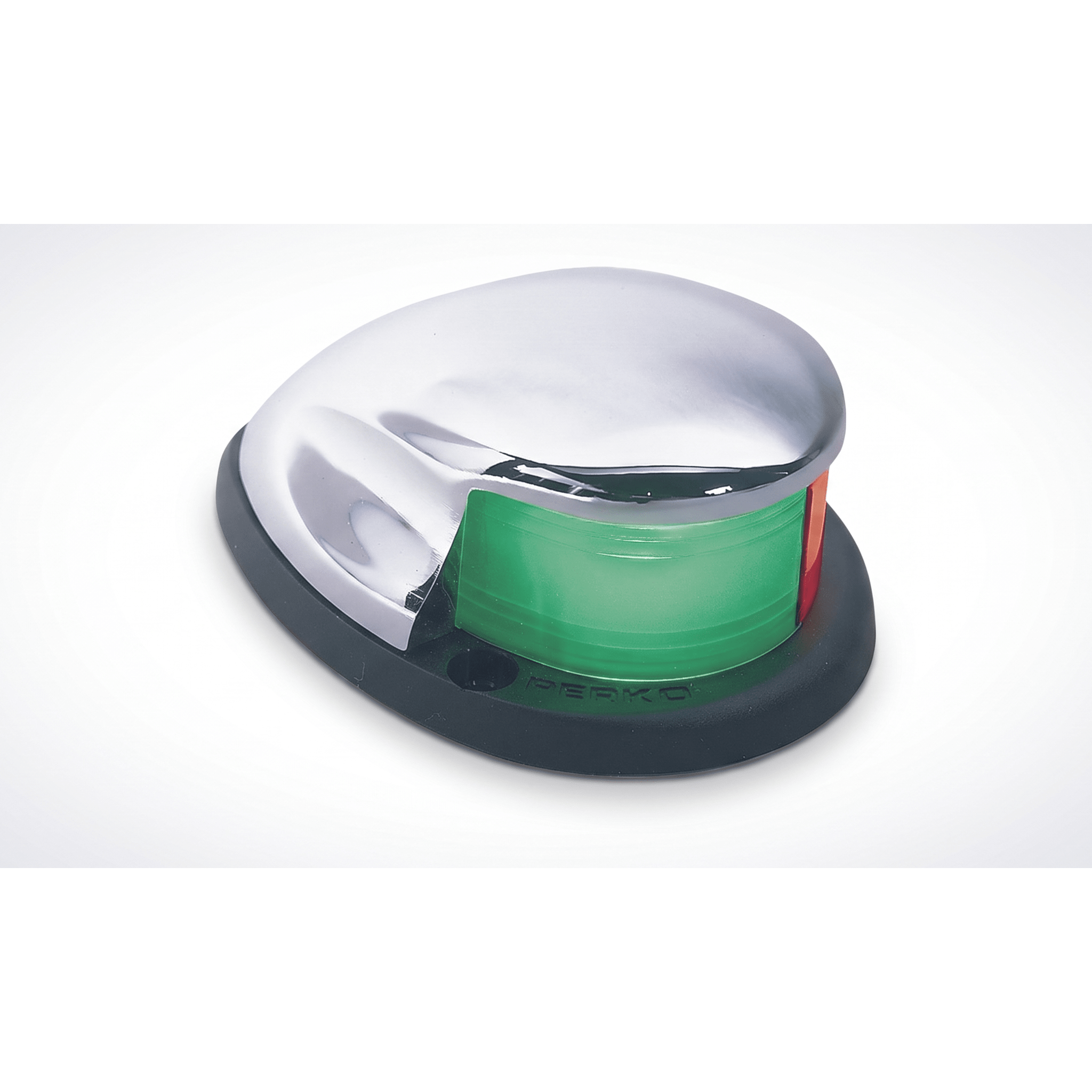 Luz Bi-Color de Navegación / Montaje Horizontal / USCG 2 nm / Carcasa Cromada / Embarcaciones < 20 m (65.6 ft) — PERKO · SKU 0227-DP0-CHR