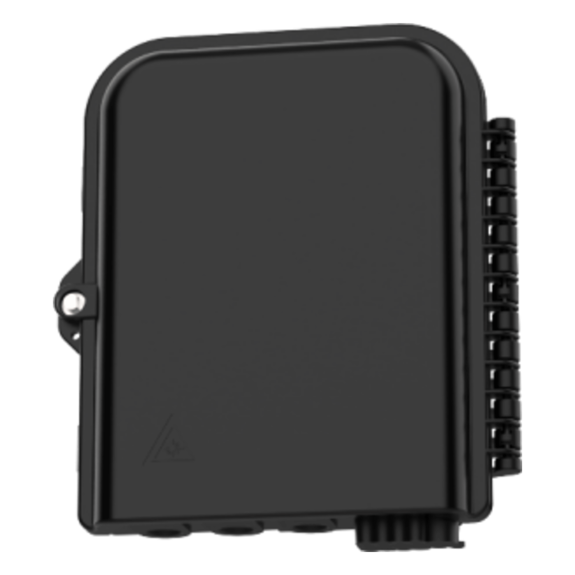 Caja de Empalme FTTx / 24 Fusiones / Splitter 1x8 SC/APC / 8 Acopladores SC/APC / 3 Puertos Troncal / IP65 / Interior-Exterior — FIBERHOME · SKU GFS8G-V2