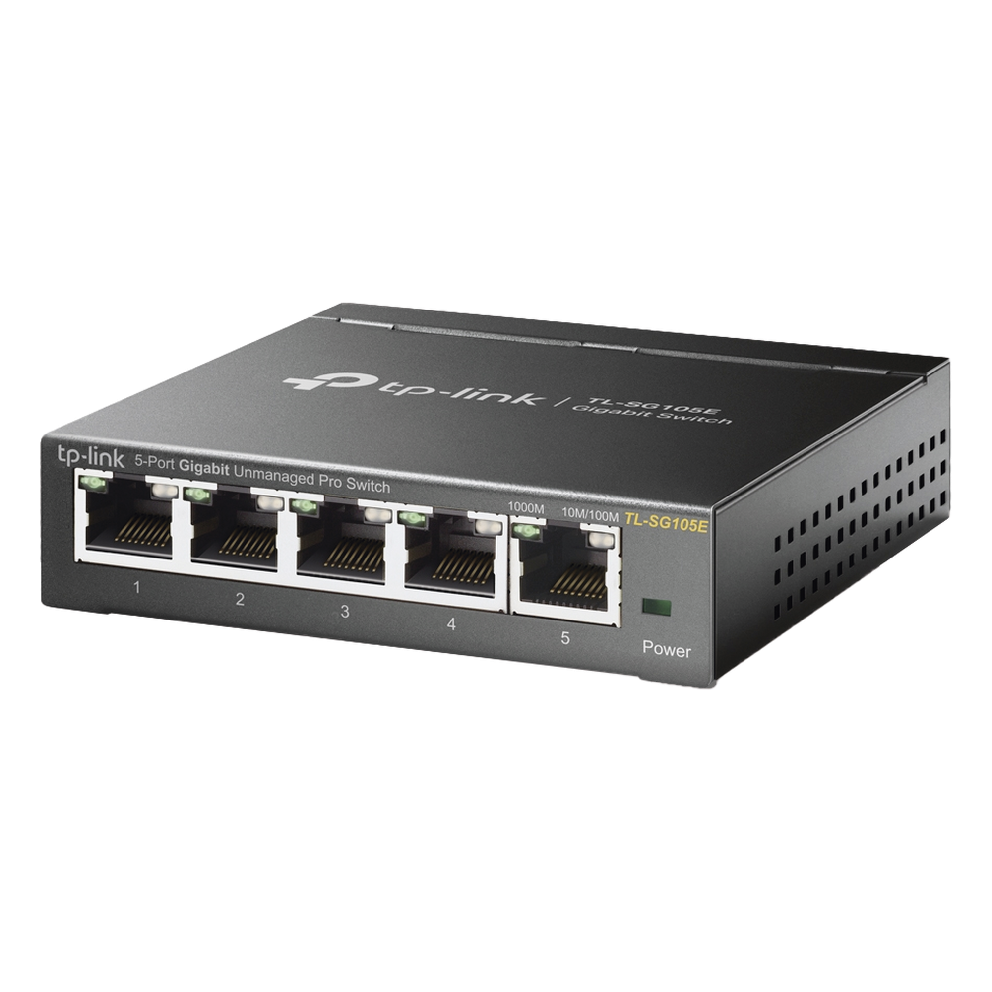 Switch Easy Smart / 5 Puertos Gigabit / 5 Gbps / 32 VLANs / Sin Ventilador / QoS / IGMP Snooping — TP-LINK · SKU TL-SG105E