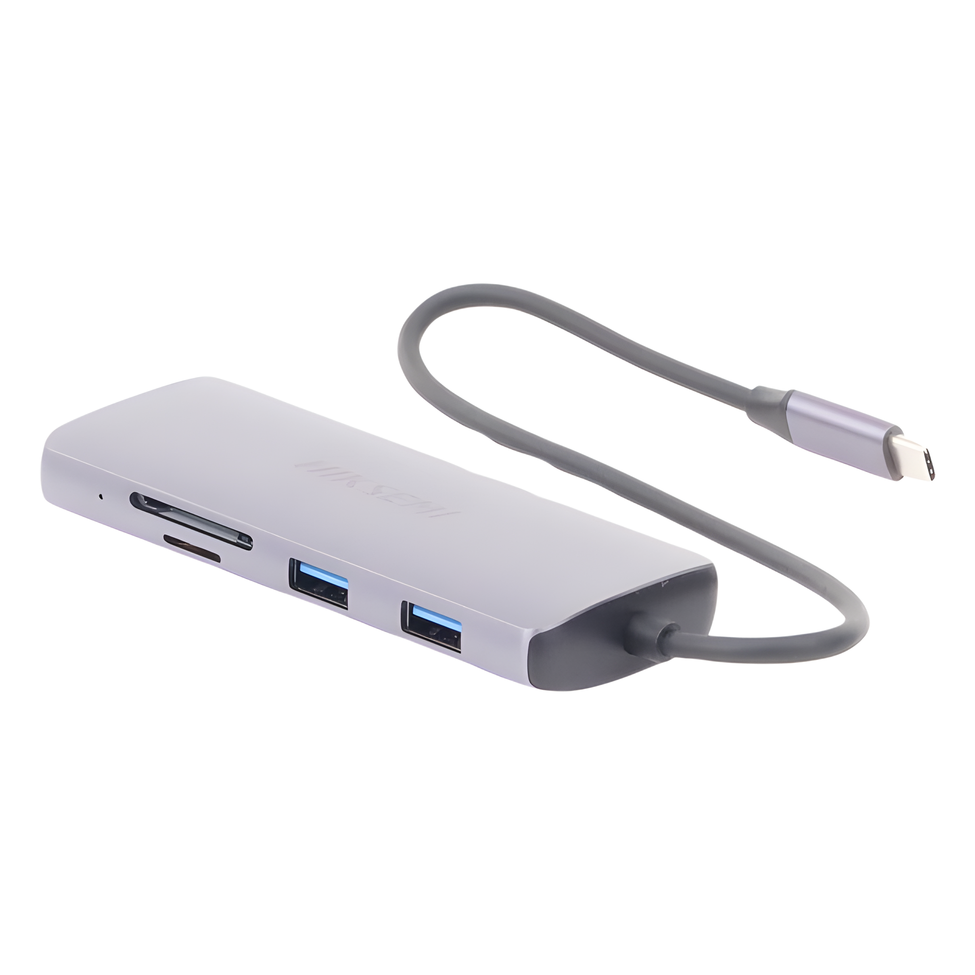 Hub USB-C 8 en 1 / HDMI 4K@30Hz / 3x USB 3.0 5 Gbps / Lector SD + Micro SD / PD 100W / Aluminio 112 mm (4.4 in)