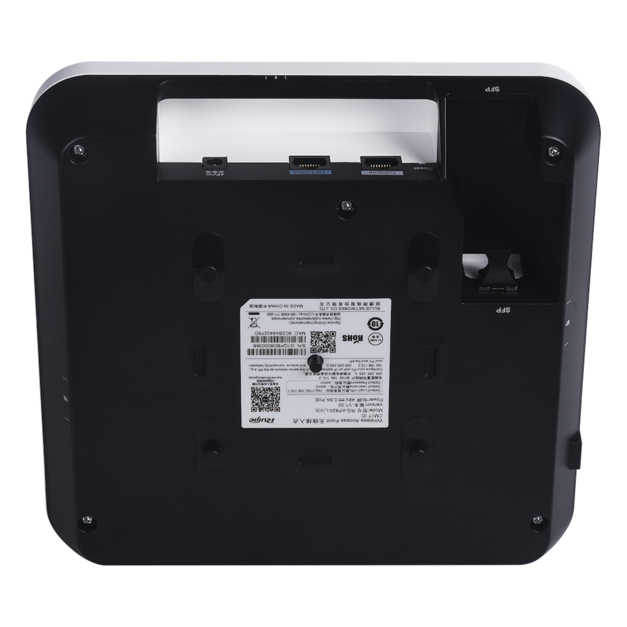 Punto de acceso Enterprise / Wi-Fi 6 / 2.97 Gbps / MU-MIMO 2x2 / SFP 2.5G / Doble banda / 9.74 ft alcance