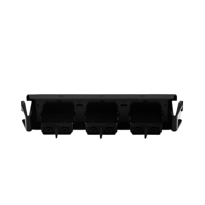 Placa Acopladora de Fibra Óptica Quick-Pack, Con 3 Conectores SC Duplex (6 Fibras), Negro