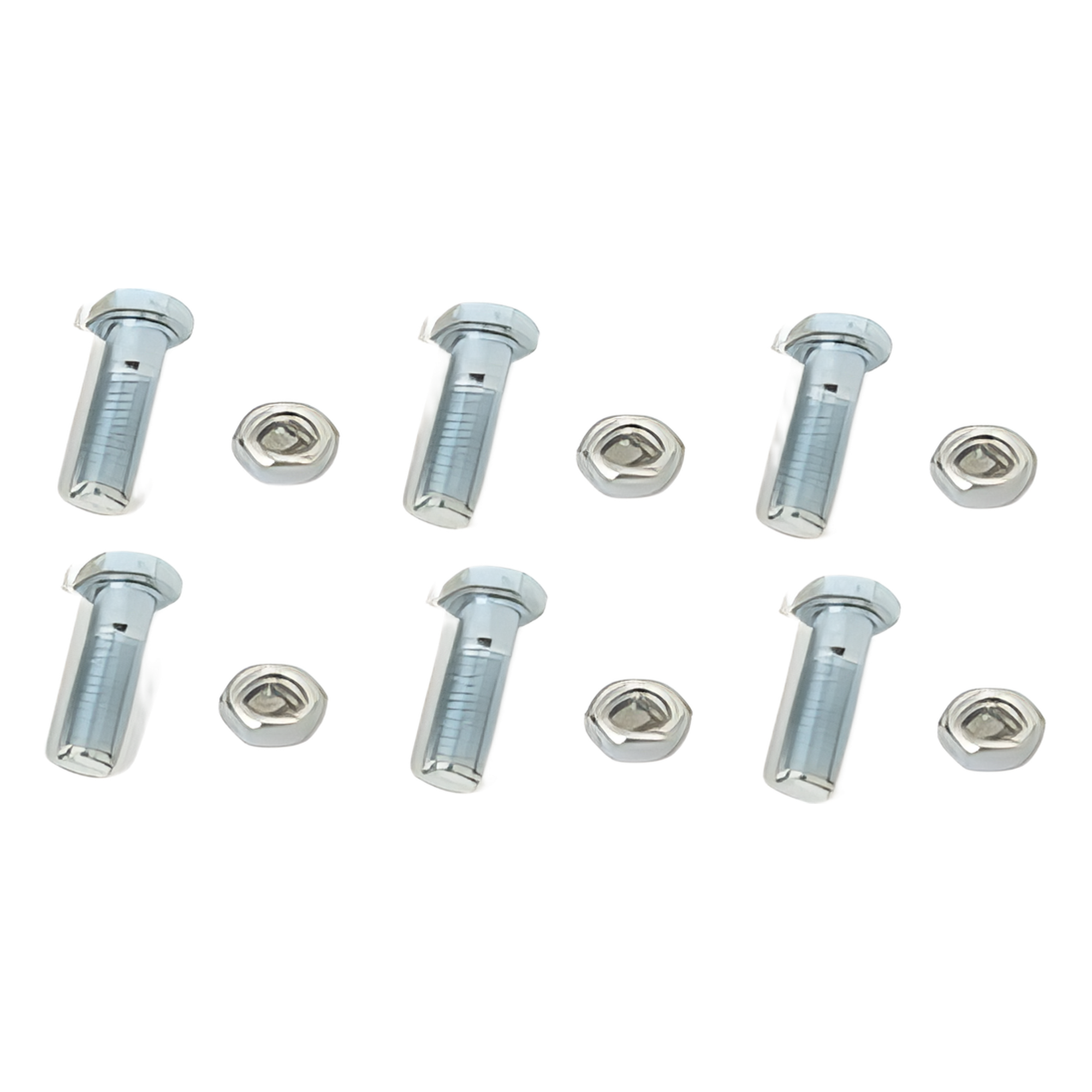 Paquete de tornillos con tuercas / Acero inoxidable 1/4 x 1 1/4 pulg / 6 piezas / Incluye arandelas reforzadas — SYSCOM TOWERS · SKU TORN-TZ30G