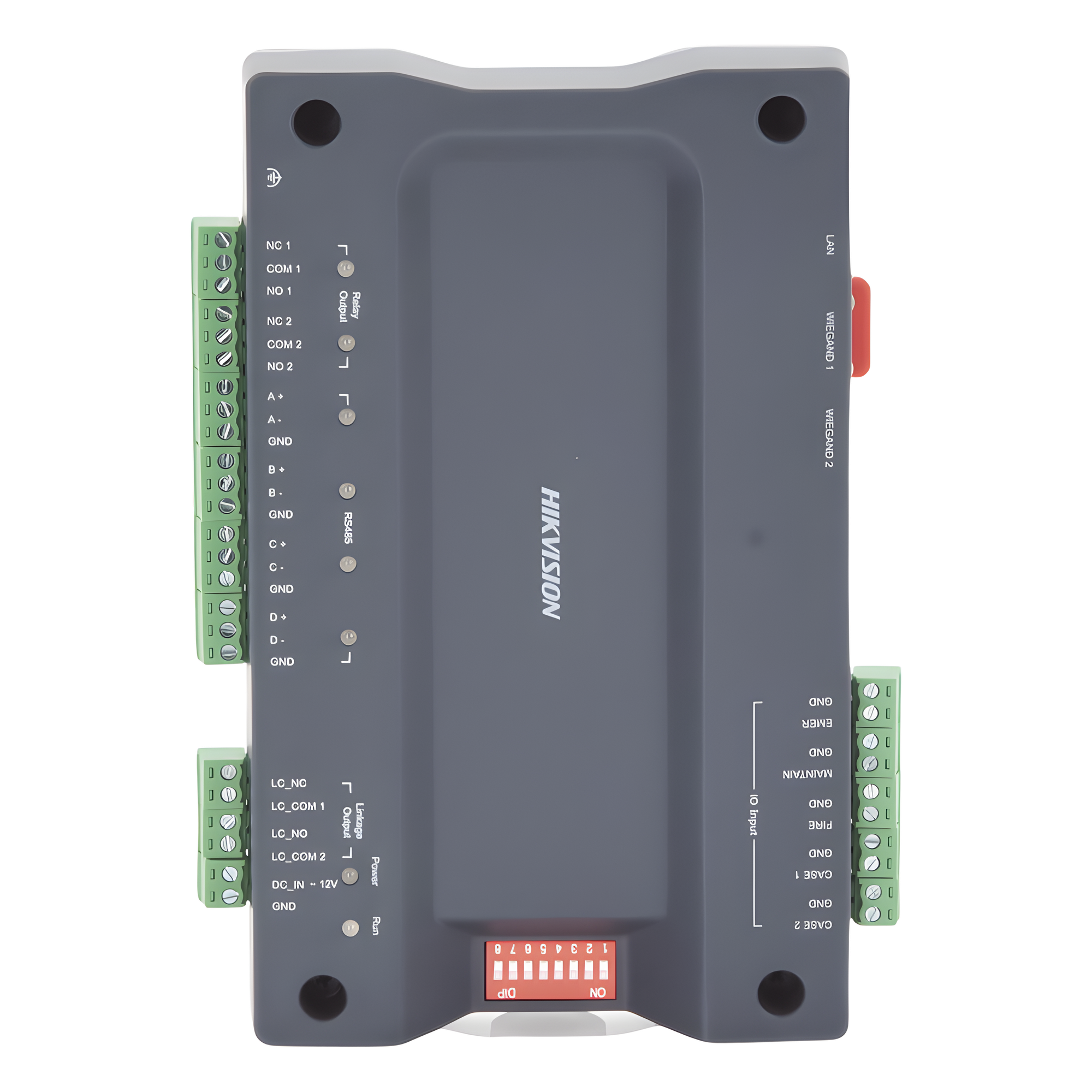 Controlador de Acceso para Elevadores / 128 Pisos / TCP-IP / 20,000 Tarjetas / 2 Lectores Wiegand o RS-485 / 5 Salidas de Relé