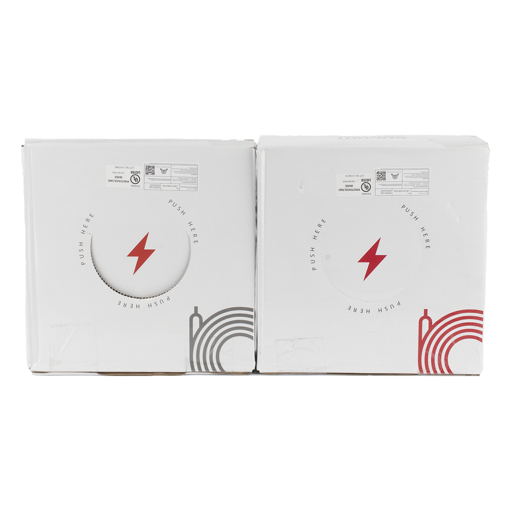 Kit Cable Fotovoltaico / 2 Rollos de 100 m (328 ft) / Calibre 10 AWG (6 mm²) / Cobre Tipo PV / 1000/2000 V / -40°C a 120°C