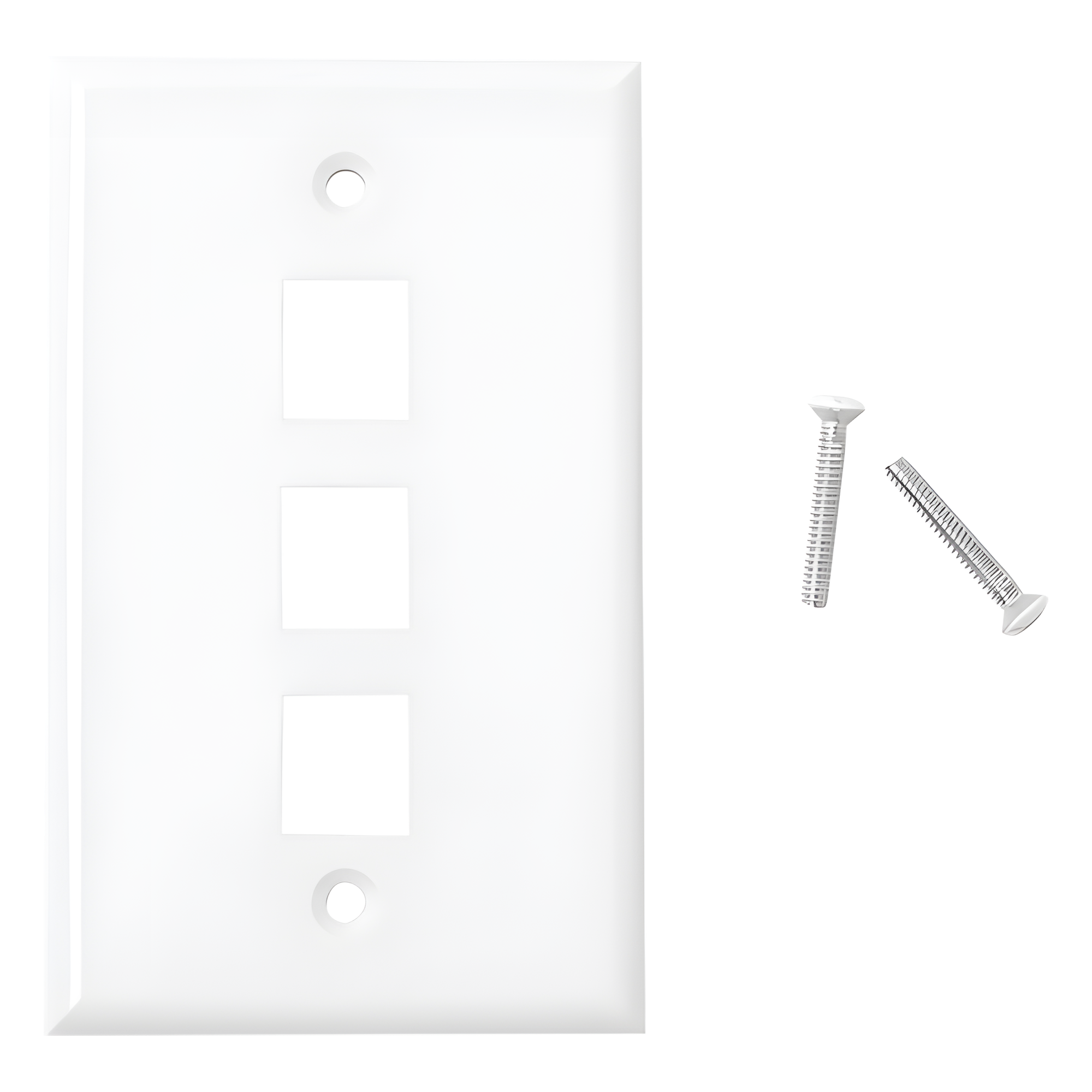 Placa de Pared / 3 Puertos Keystone / Vertical / Termoplástico UL94V-0 / 2.75'x4.52' — LINKEDPRO BY EPCOM · SKU LP-FP-18