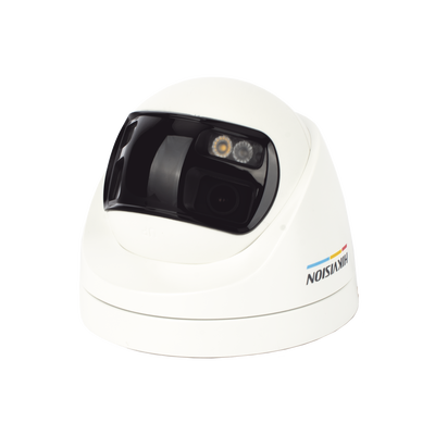 [ColorVu + Panoramica + Dual Light] Turret TURBOHD 3K (5 Megapixel) / Micrófono Integrado / Visión 180° / Imagen a Color 24/7 / 40 mts Luz Blanca + 40 mts IR / Exterior IP67 / WDR