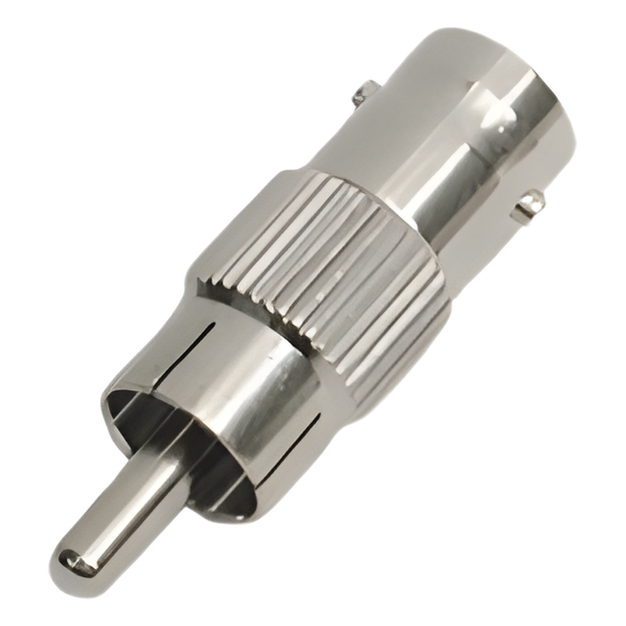 Adaptador en Línea / 75 Ohm / BNC Hembra a RCA Macho / 9.6 mm x 34 mm / 0.31 ft x 0.11 ft — EPCOM TITANIUM · SKU TT-RG-03