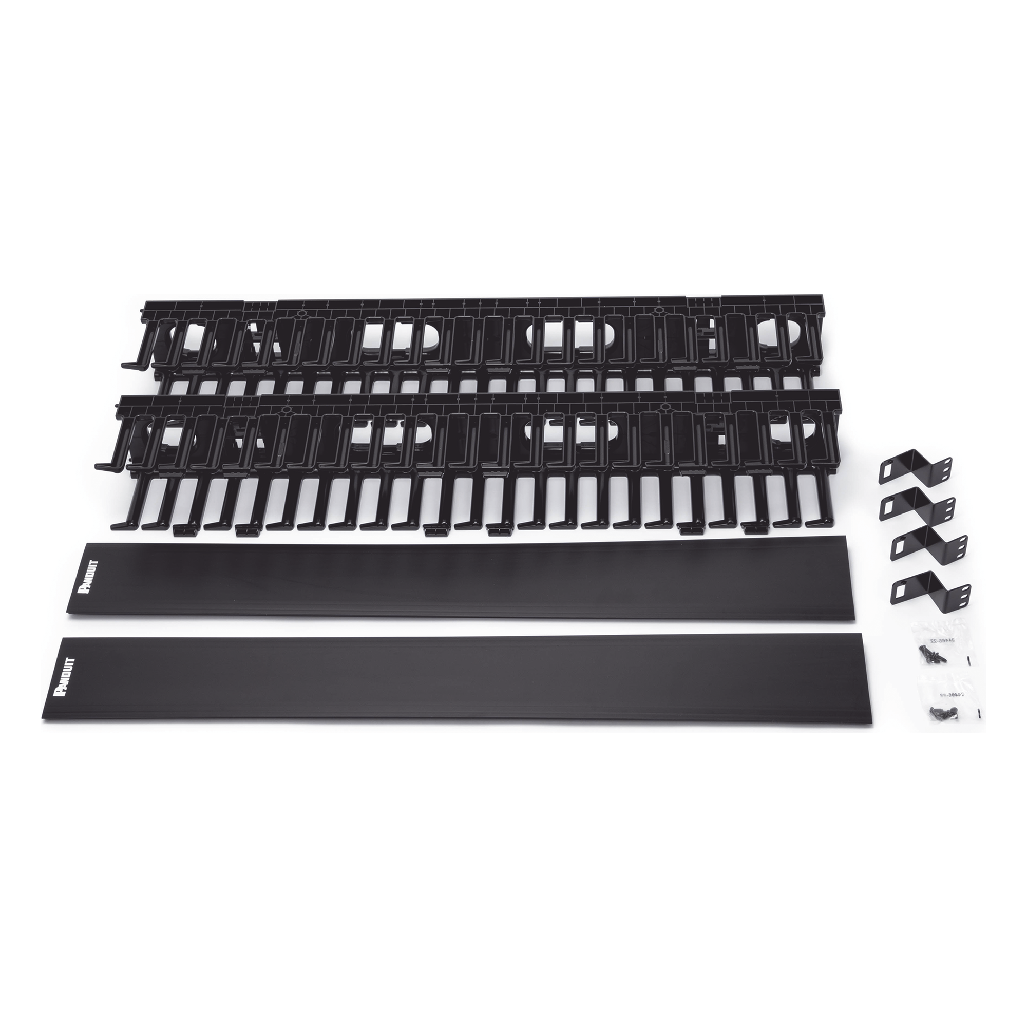 Organizador Vertical de Cables / Doble Cara / 45 RU / 5x12in / 4.9in Ancho / 6.9ft Altura / Negro