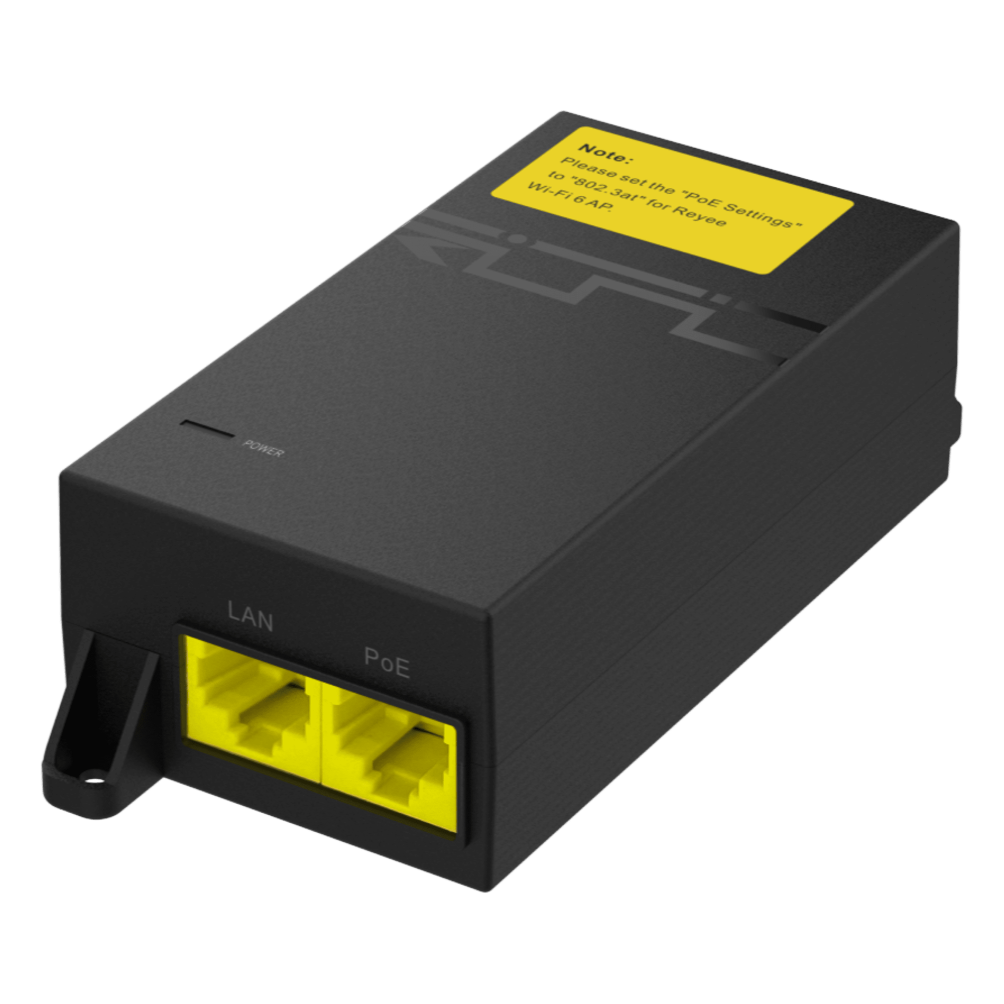Inyector PoE Pasivo / Gigabit 1G / 52 V / 30 W / Protección 2000 A / RJ45 Blindado — RUIJIE · SKU RG-POE-AT30