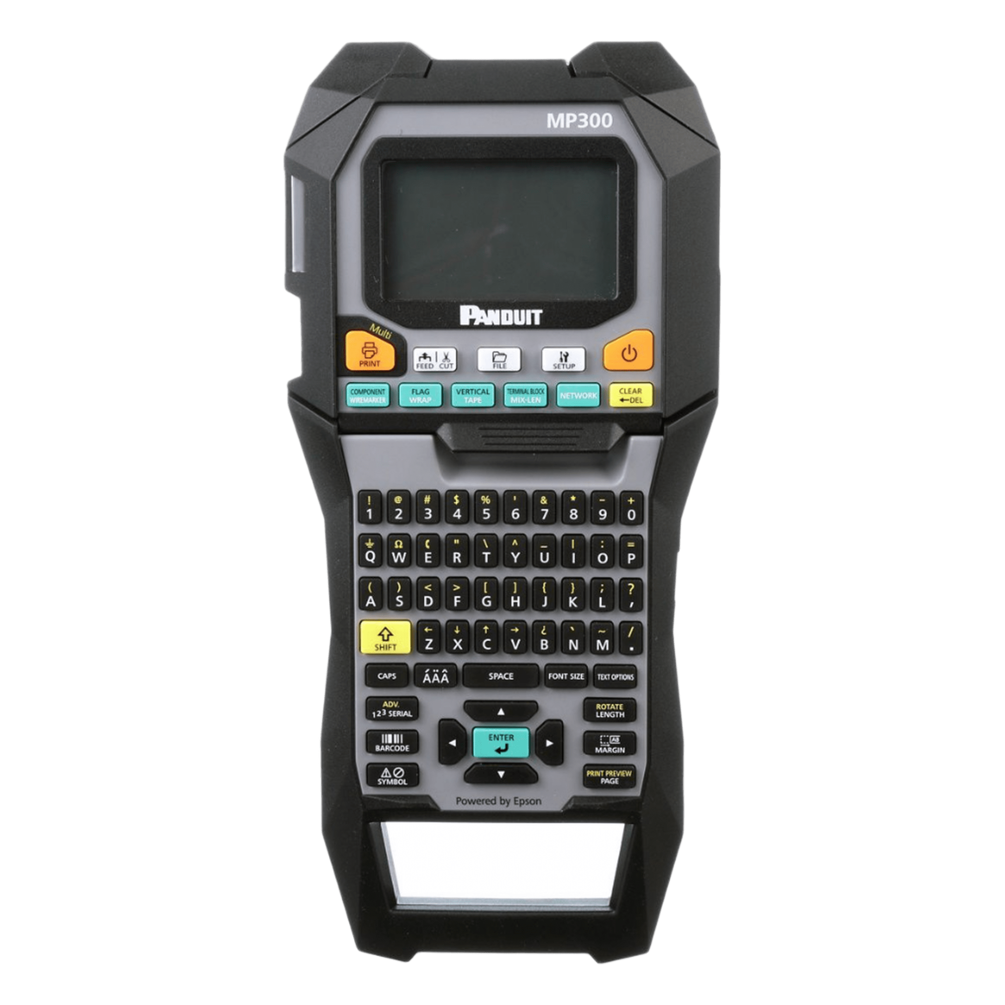 Impresora Etiquetadora / 360 dpi / 1.5 in (3.81 cm) Ancho Máx / Cortador Automático / Batería Li-Ion — PANDUIT · SKU MP300