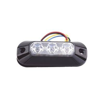 Luz Auxiliar LED / 3 LEDs Alta Intensidad / 21 Patrones Programables / IP67 / 12-24 VCC / Azul