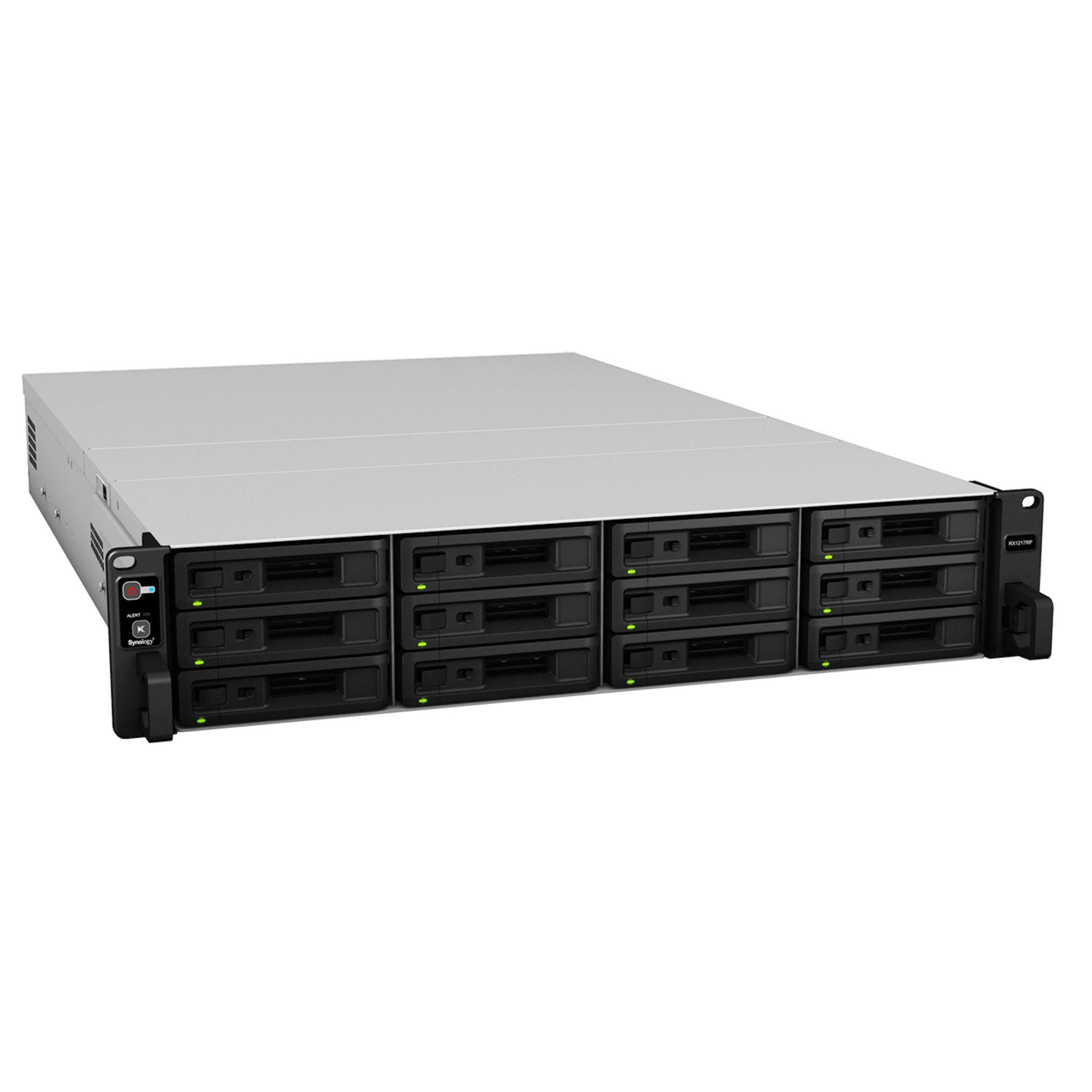 Unidad de Expansión Synology RX1217/RX1217RP | 12 Bahías de Disco | Compatible con RackStation 2U | Expansión de Volumen en Línea | Fuentes de Alimentación Redundantes (RX1217RP) | Administración DSM.