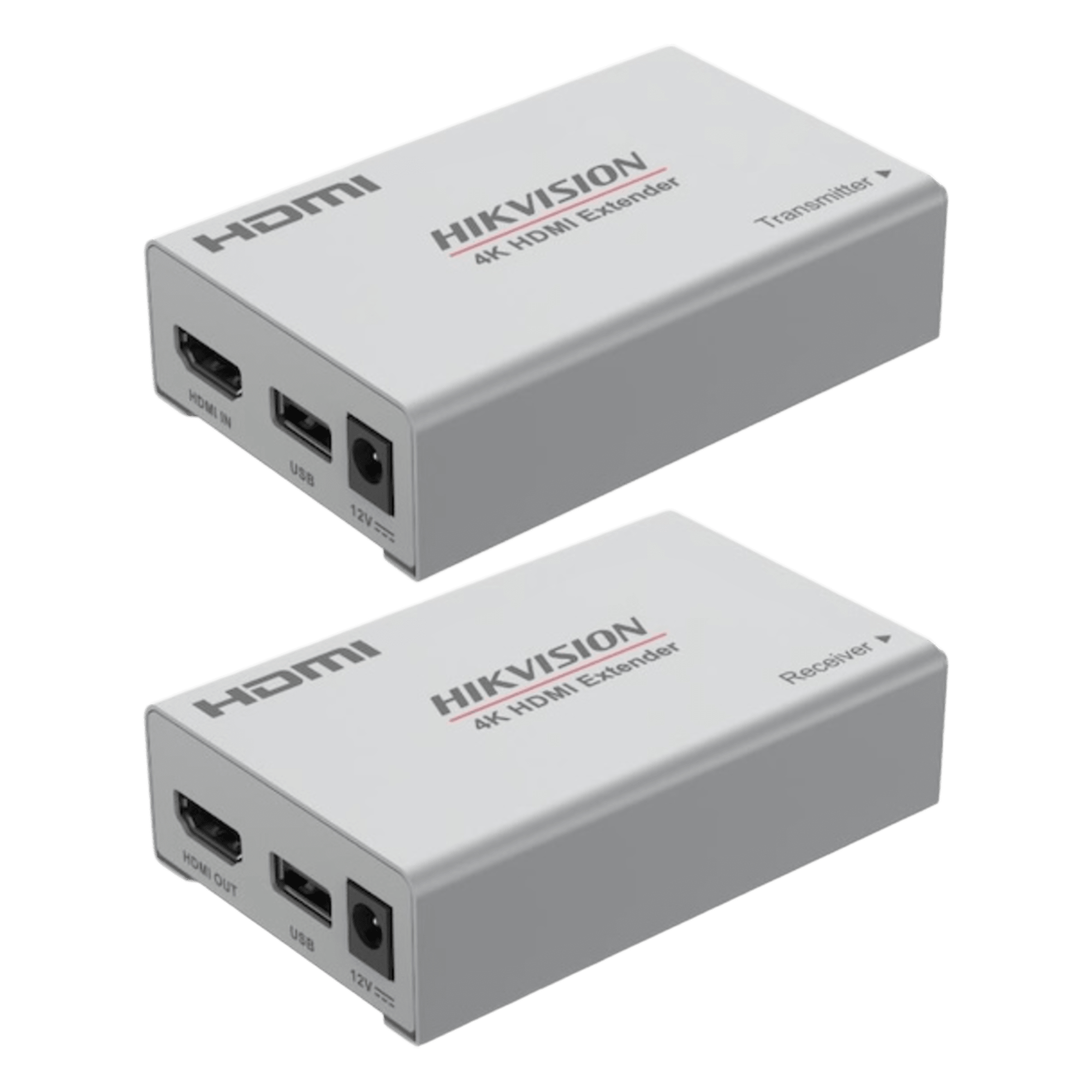 Extensor HDMI / 4K 60 Hz / Cero Latencia / Alcance 120 m (393.7 ft) / USB para Control Remoto / Plug-and-Play — HIKVISION · SKU DS-52EX01HI-4K