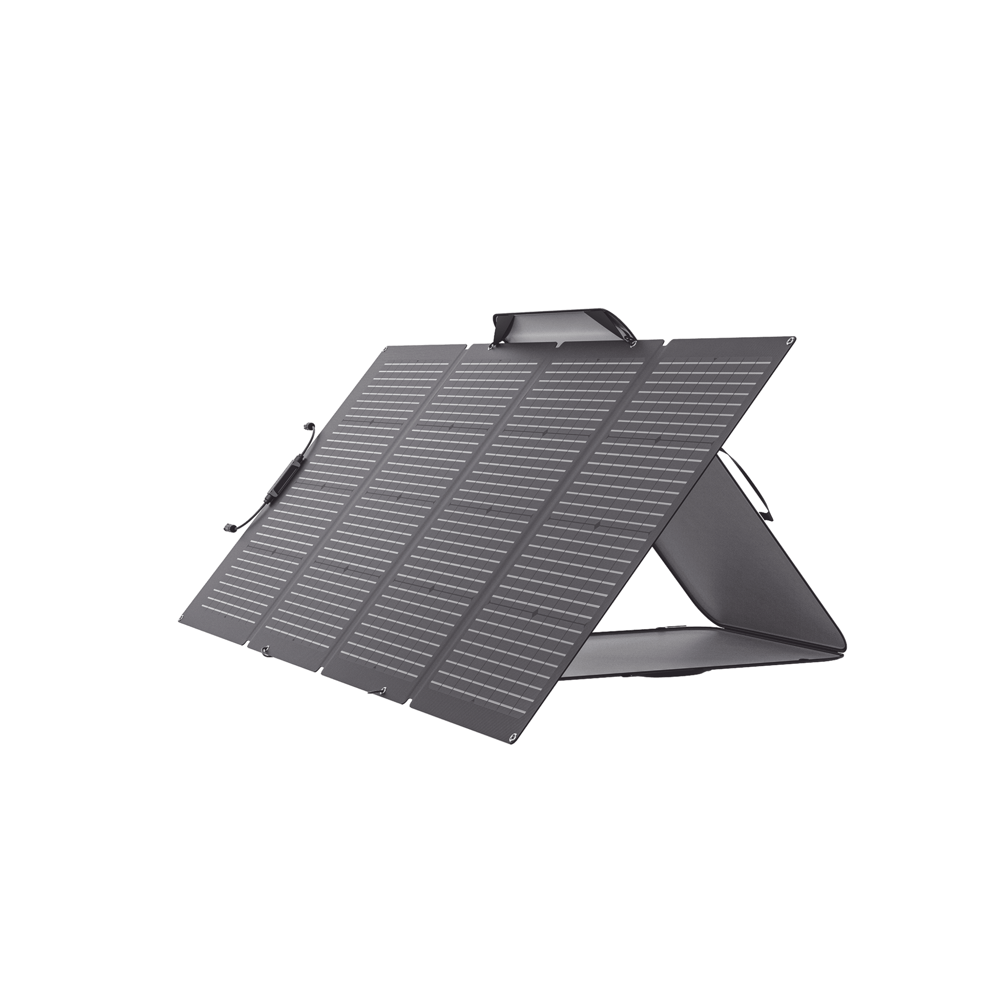 Panel Solar Bifacial / 220W Frontal + 155W Trasera / IP68 / Ajuste de Ángulo / Cable XT60 a MC4 / Portátil y Flexible — ECOFLOW · SKU EFFOLD220LW