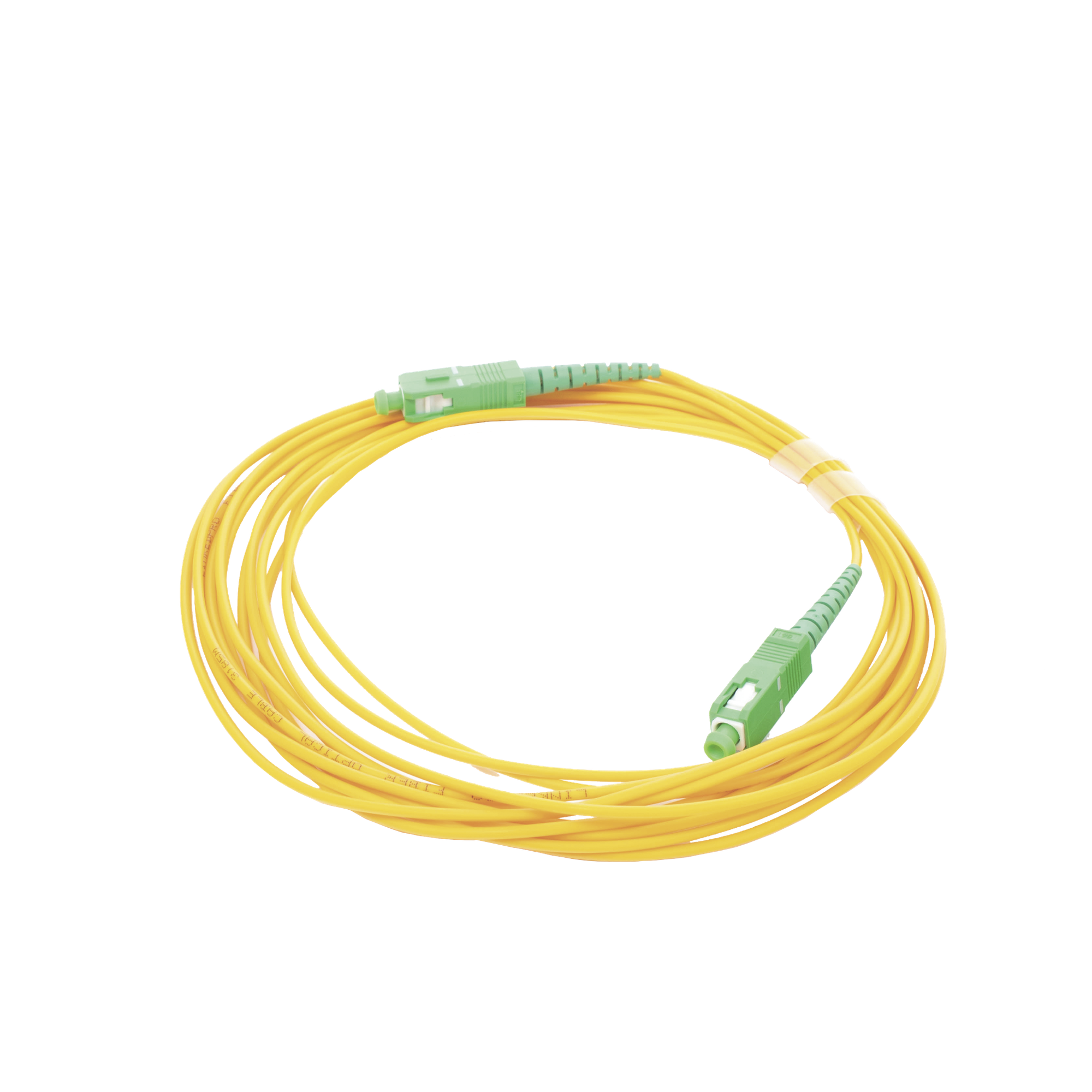 Jumper de Fibra Óptica / SC/APC a SC/APC / Monomodo OS2 / Simplex / 5 m (16.40 pies) / 2 mm / PVC