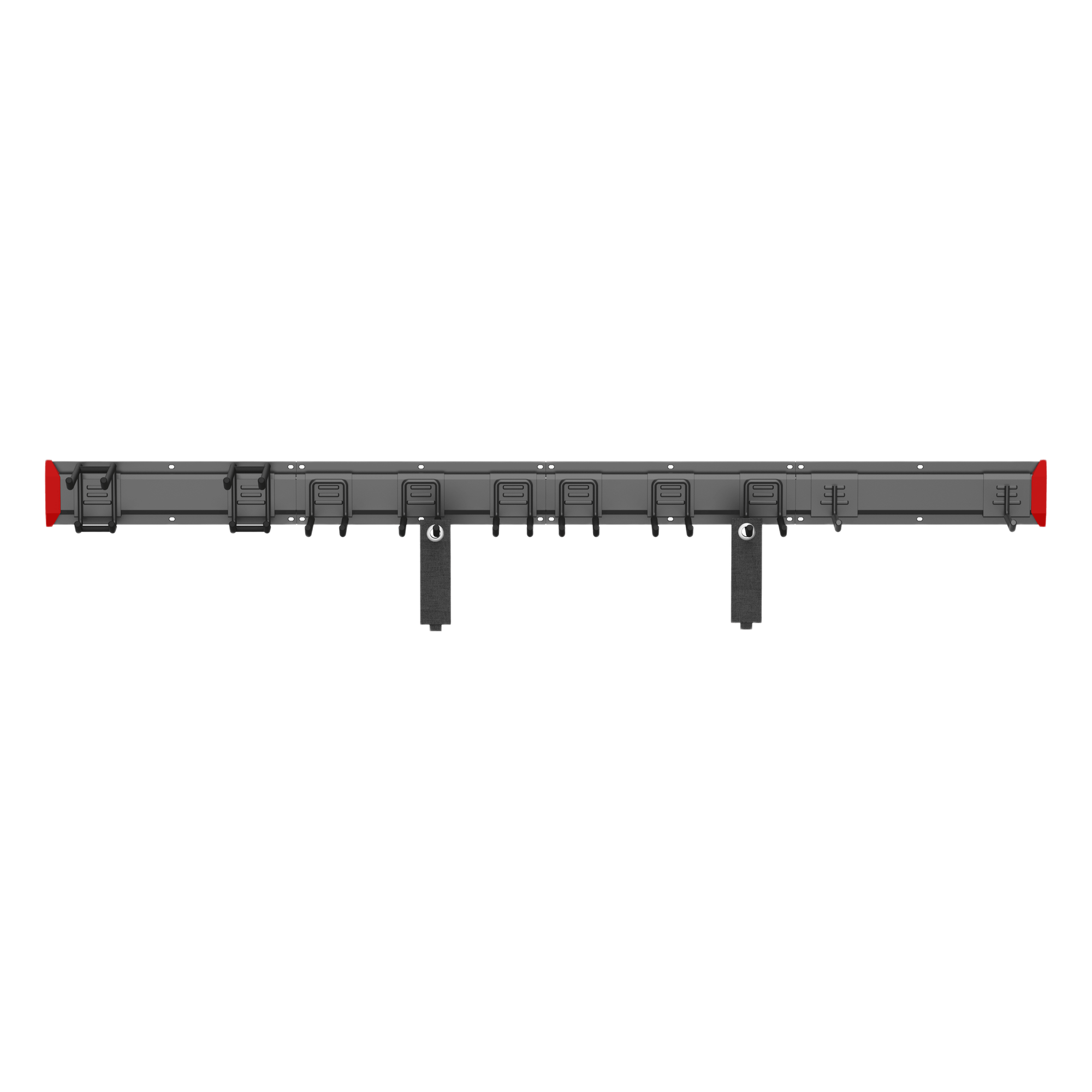 Estante de Almacenamiento de Pared / Capacidad 284 kg / Ganchos Ajustables / 4 Placas de Pared / Acero y Plástico