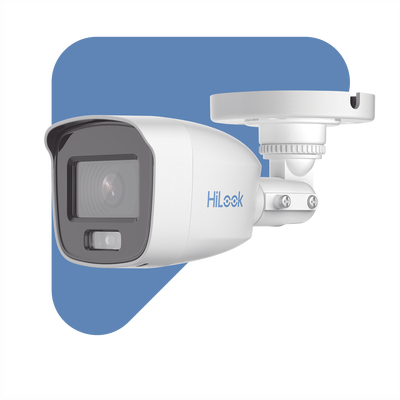 [ColorVu] Bala TURBOHD 2 Megapixel (1080p) / Imagen a Color 24/7 / Lente 2.8 mm / Luz Blanca 20 mts / IP66 / Policarbonato / Microfono Integrado