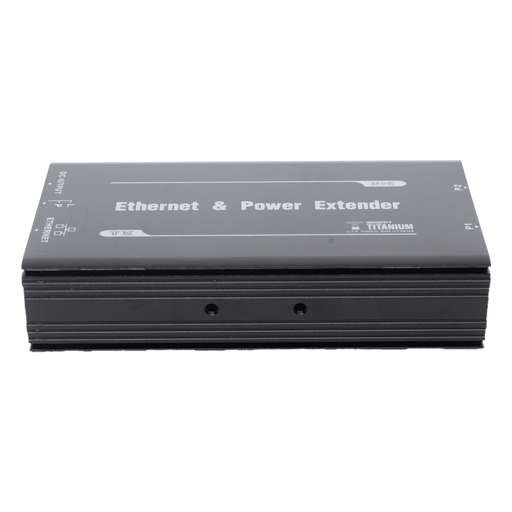 Extensor PoE / Alcance 600 m (1968.5 ft) / 1 Puerto / 100 Mbps Bidireccional / 60 W / Cascada hasta 4 Nodos / Cat 5e/6 — EPCOM TITANIUM · SKU TT-8001TPOE