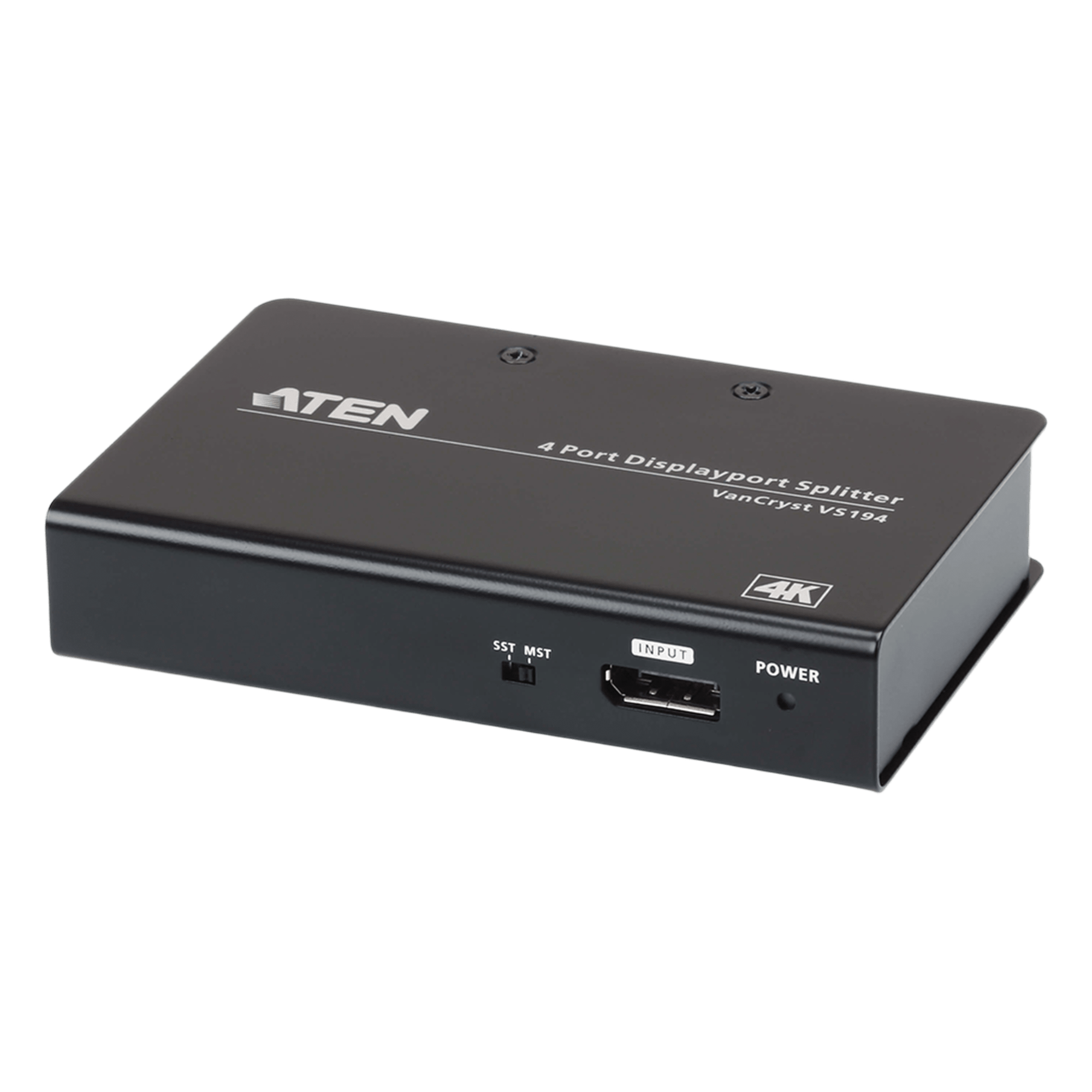 Distribuidor DisplayPort / 4 Puertos / 4K@60Hz / DP 1.2a / HDCP 1.3 / MST-SST / 21.6 Gbps — ATEN · SKU VS194