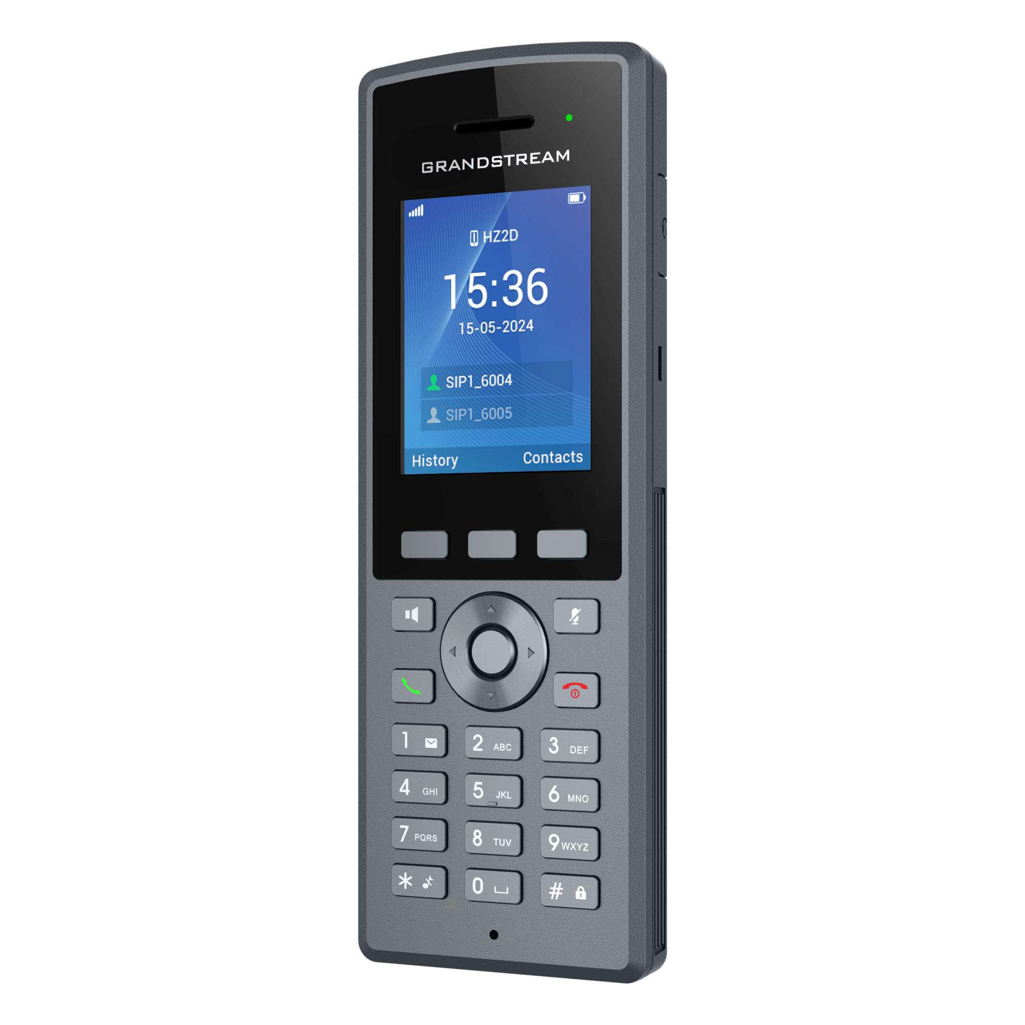 Teléfono IP Inalámbrico DECT / Alcance 400 m (1312.3 ft) Exteriores / IP67 / 20 Cuentas SIP / Pantalla TFT LCD 2.4 Pulgadas / Audio Full HD / Batería 2000 mAh