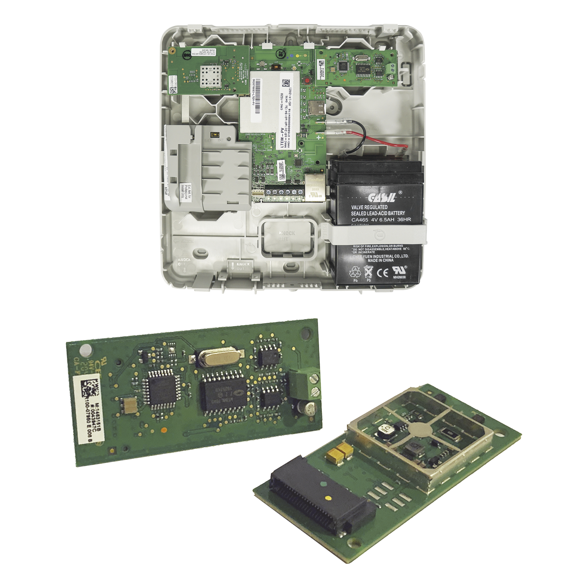 Comunicador Dual LTE Cat-M1 / Captura de Marcador / Ethernet o Wi-Fi / Reporte por AlarmNet / ECP y Bus — HONEYWELL HOME RESIDEO · SKU LTEMPADCM