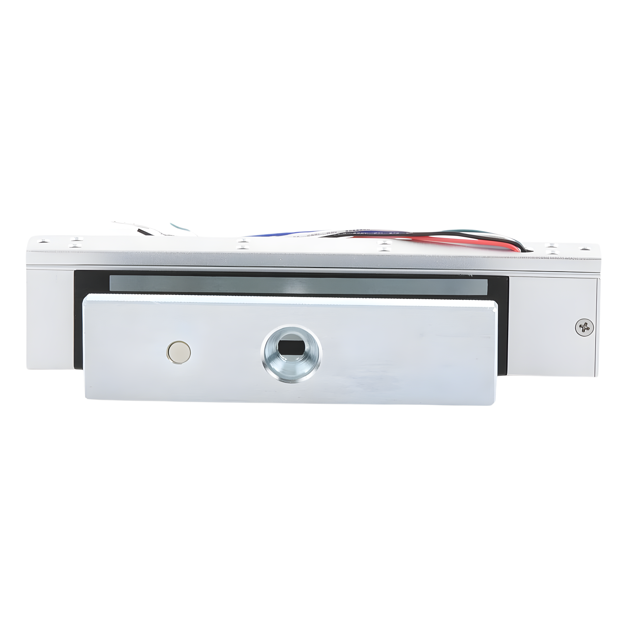 Chapa Magnética / 350 lbs (158.8 kg) / Voltaje Dual 12/24 VDC / Sensor de Estado NO/COM / Aluminio Anodizado / Interior