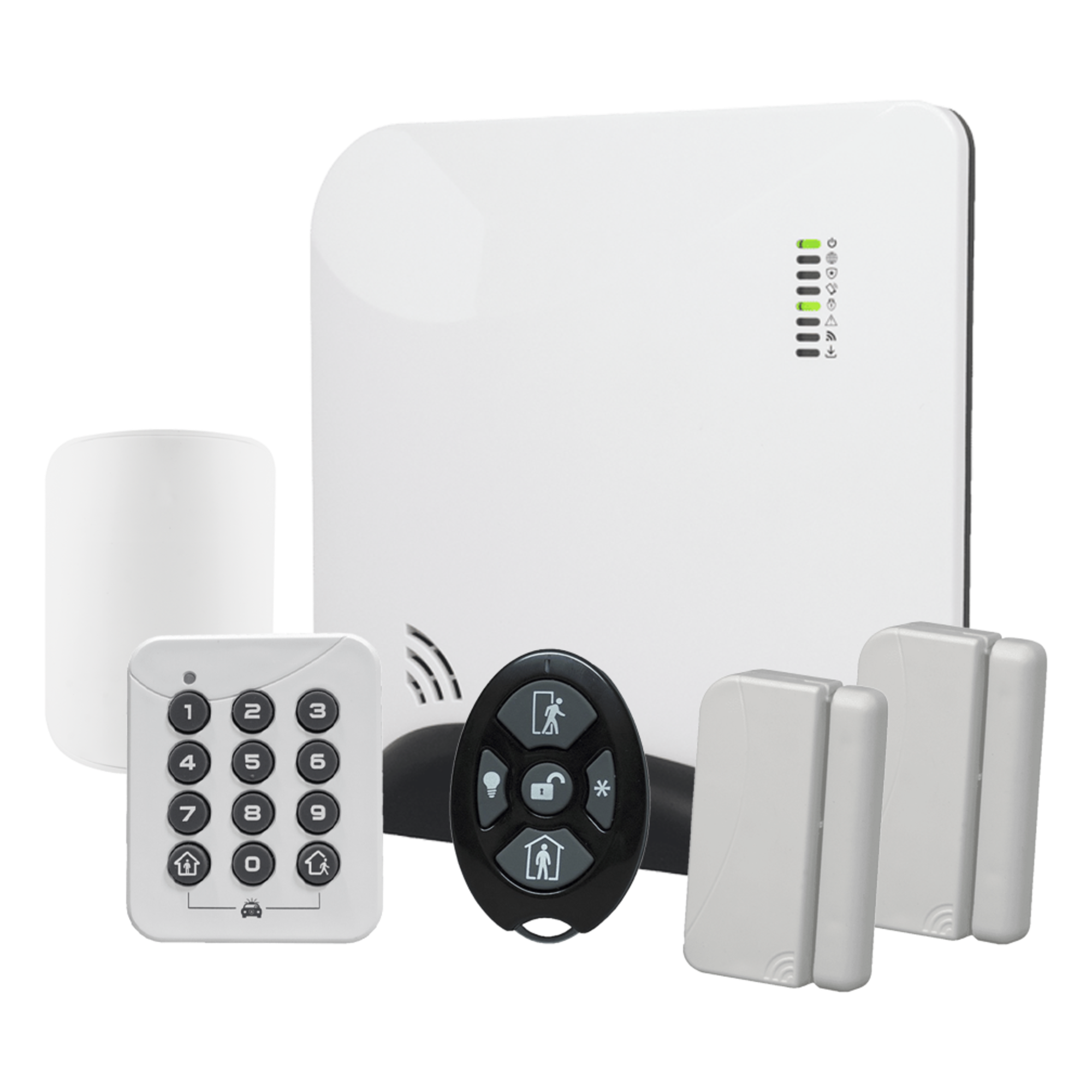 Panel de Alarma Inalámbrico / 96 Zonas / Celular Multicarrier y Wi-Fi / Z-Wave Plus / Receptor Encriptado de Largo Alcance / 433.92 MHz y DSC/Honeywell — M2M SERVICES · SKU CPLUSPRO-KIT-CORE