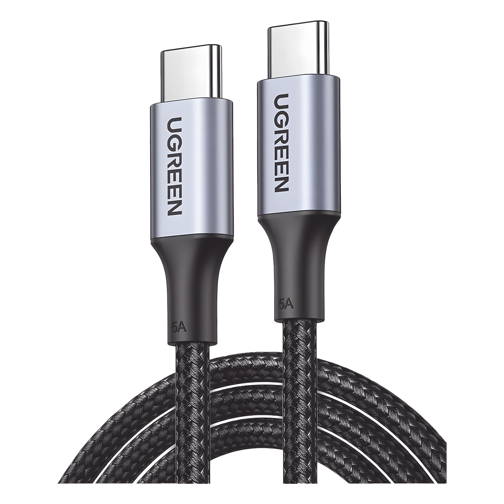 Cable USB-C a USB-C / Carga Rápida 100W / Transferencia 480 Mbps / Nylon Trenzado 3 m (9.8 ft) / Aluminio — UGREEN · SKU 90120