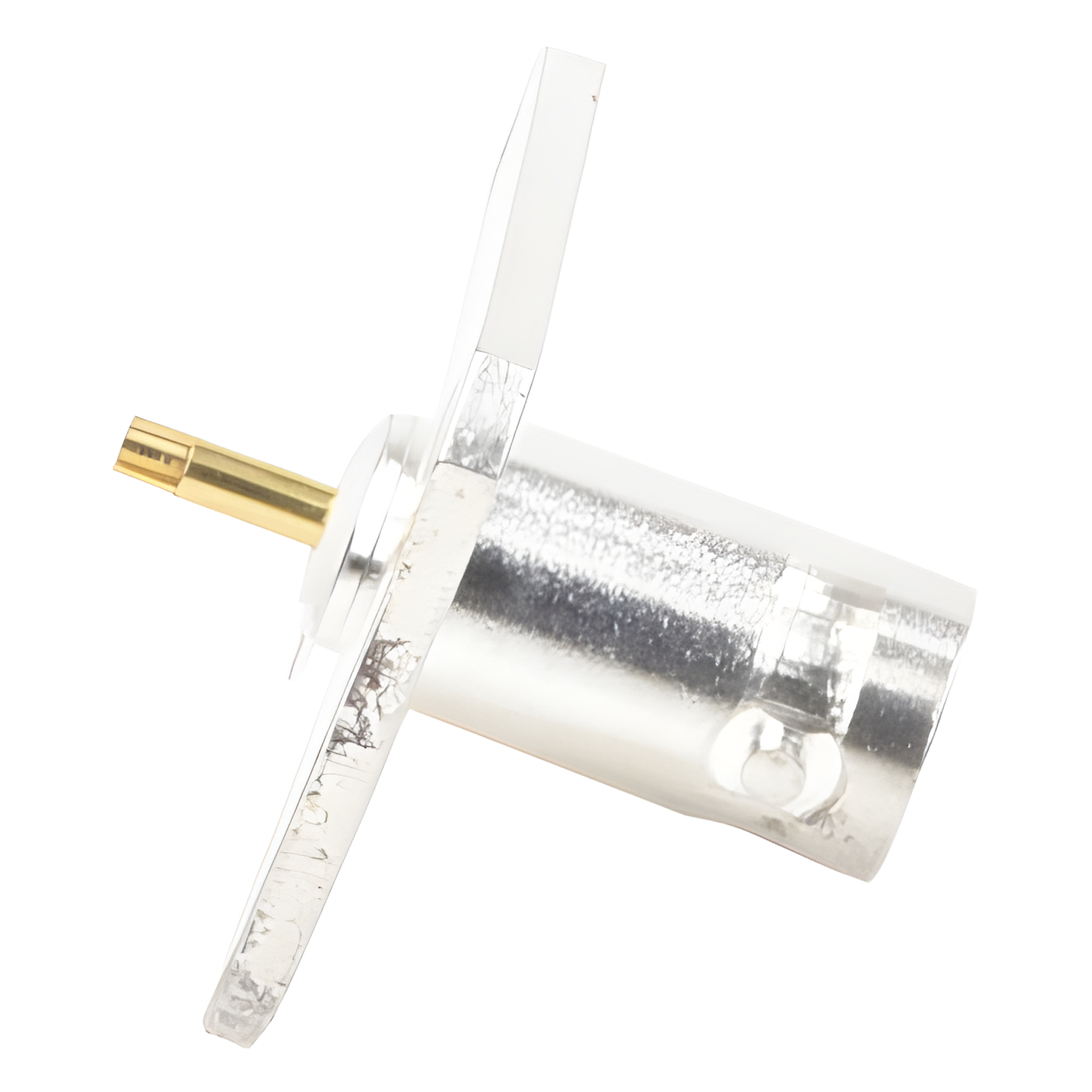 Conector BNC Hembra / Soldable para Chasis / 4 Perforaciones 18 mm (0.59 ft) / Compatible UG-177/U