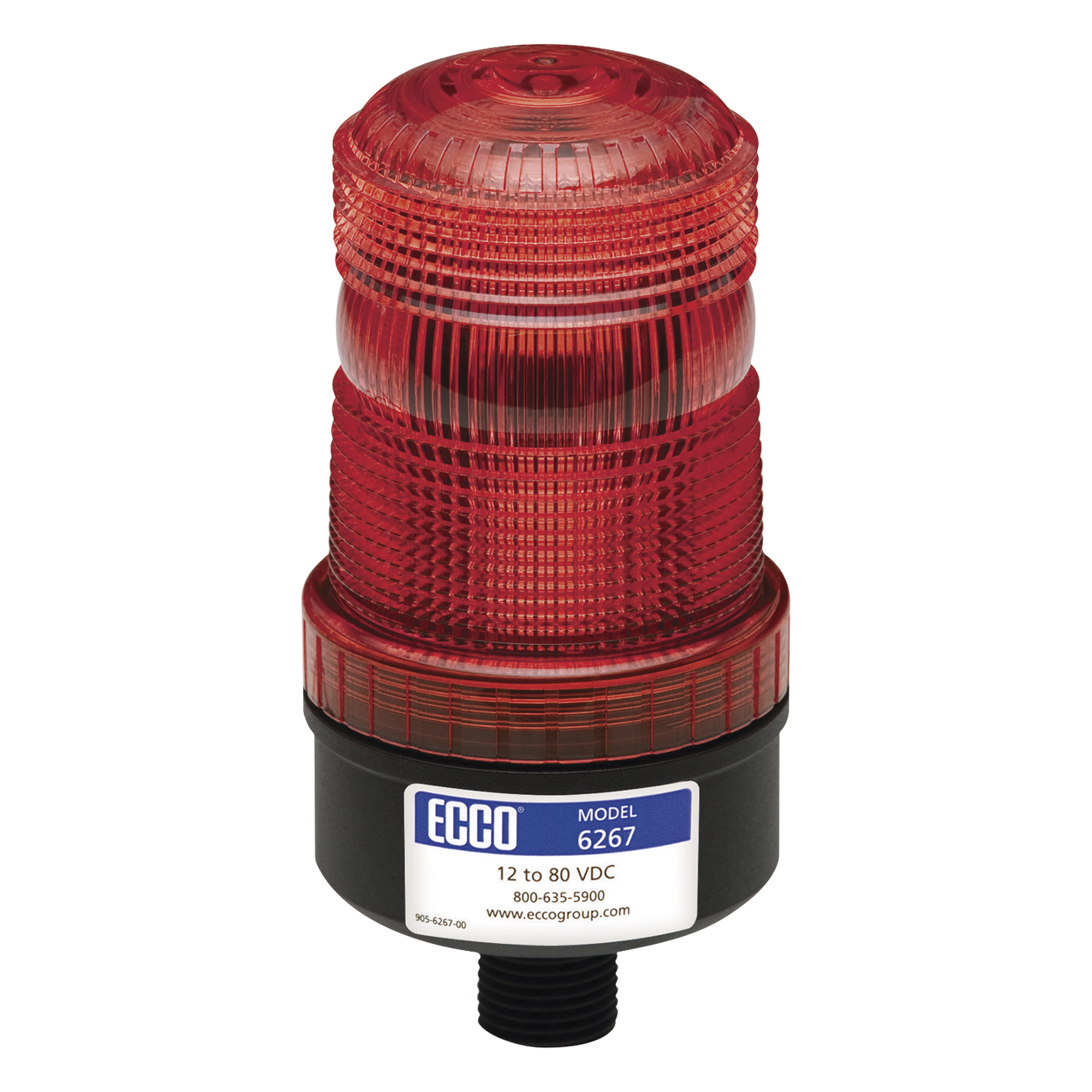 Mini baliza LED / Montaje permanente / SAE Clase III / 12-80 VCC / IP67 / Pulse8 — ECCO · SKU X6267-R