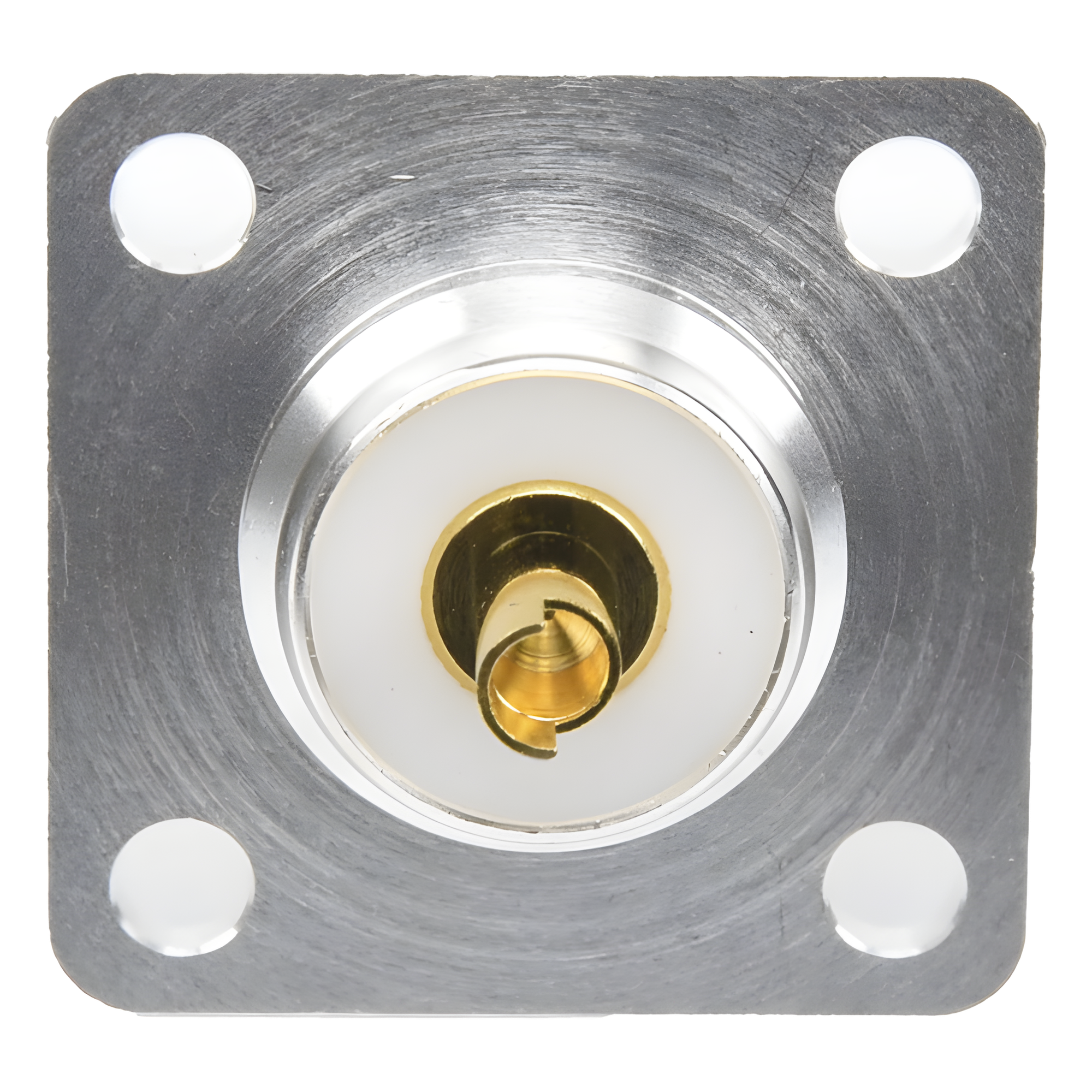 Conector RF Hembra / UHF SO-239 / Montaje Chasis 4 Hoyos / Terminal Soldable / Aislante Teflón — RF INDUSTRIES,LTD · SKU RFU-521-ST