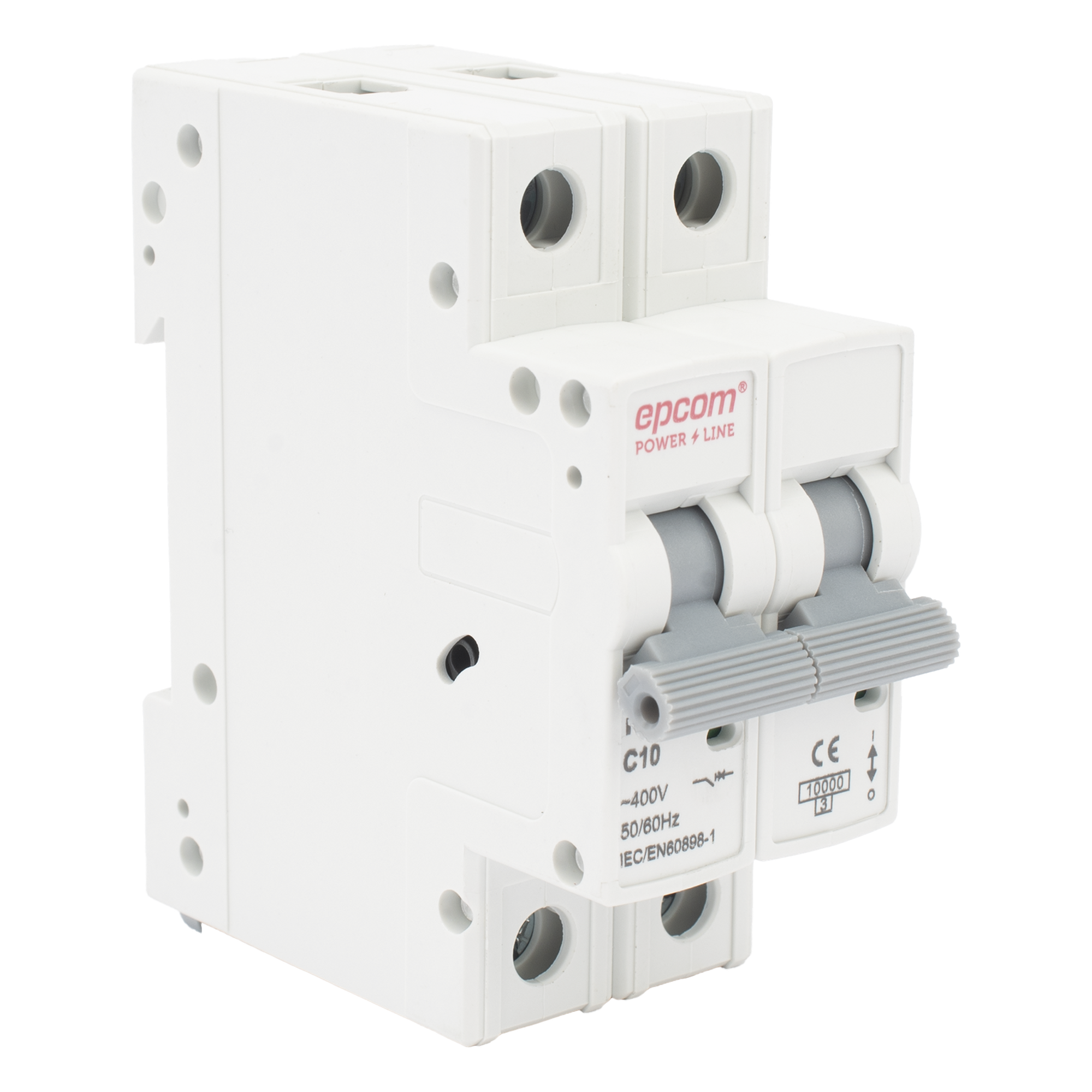 Interruptor Térmico 2P / 10 A / 415 Vca / 6.10 kA / IP20 / Riel DIN / Fotovoltaico AC — EPCOM POWERLINE · SKU FE7632PC10
