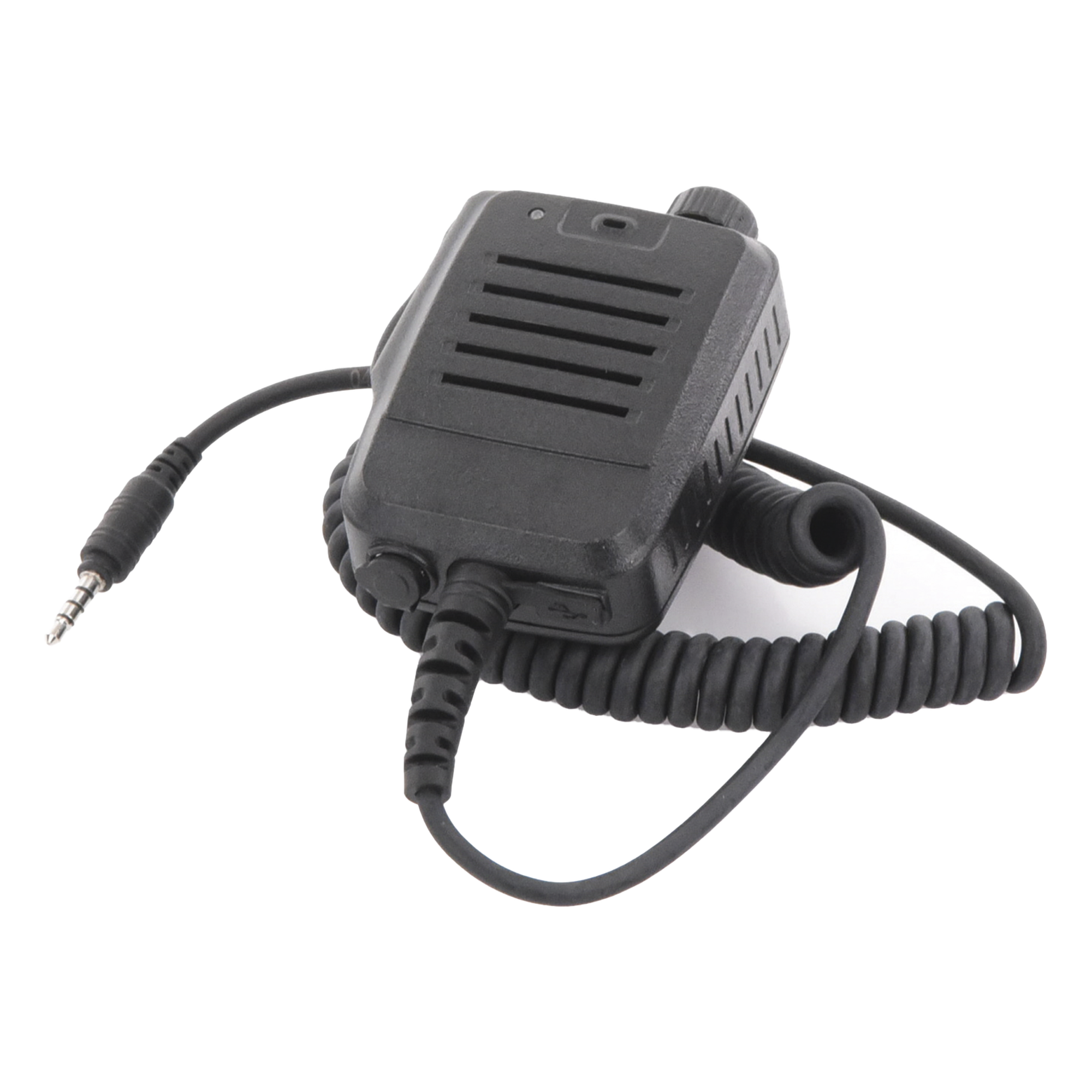 Micrófono-Bocina de Solapa / Conector Jack 3.5 mm / Diseño Compacto / Radiocomunicación Discreta / Ambientes Ruidosos — RUGGEAR · SKU 25031600