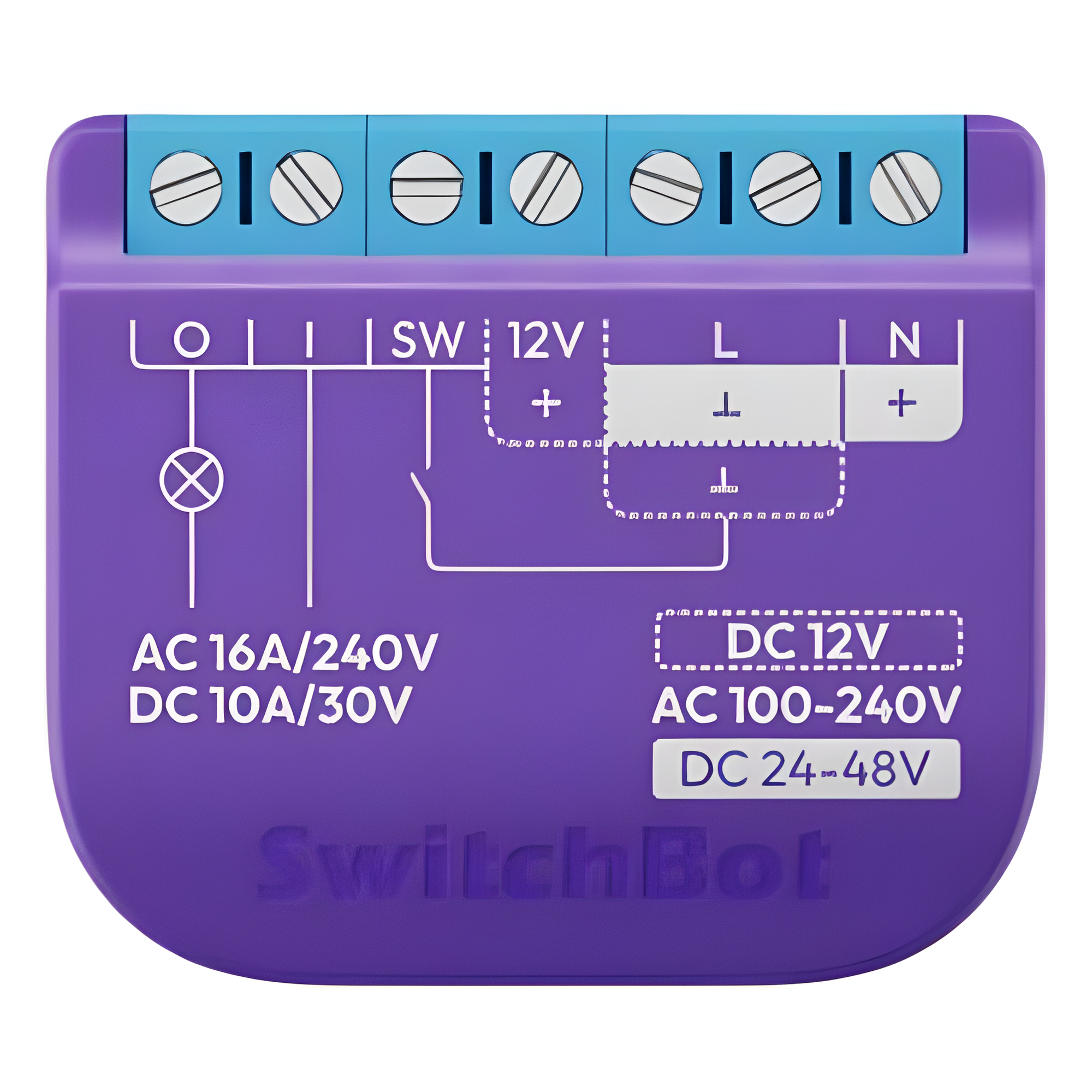 Relevador Inteligente / WiFi+BLE / Salida Contacto Seco / 16A AC / 42x36x16 mm / 138x118x52 pies / Compatible Alexa y Google Home — SWITCHBOT · SKU SWITCHBOTRELSW1