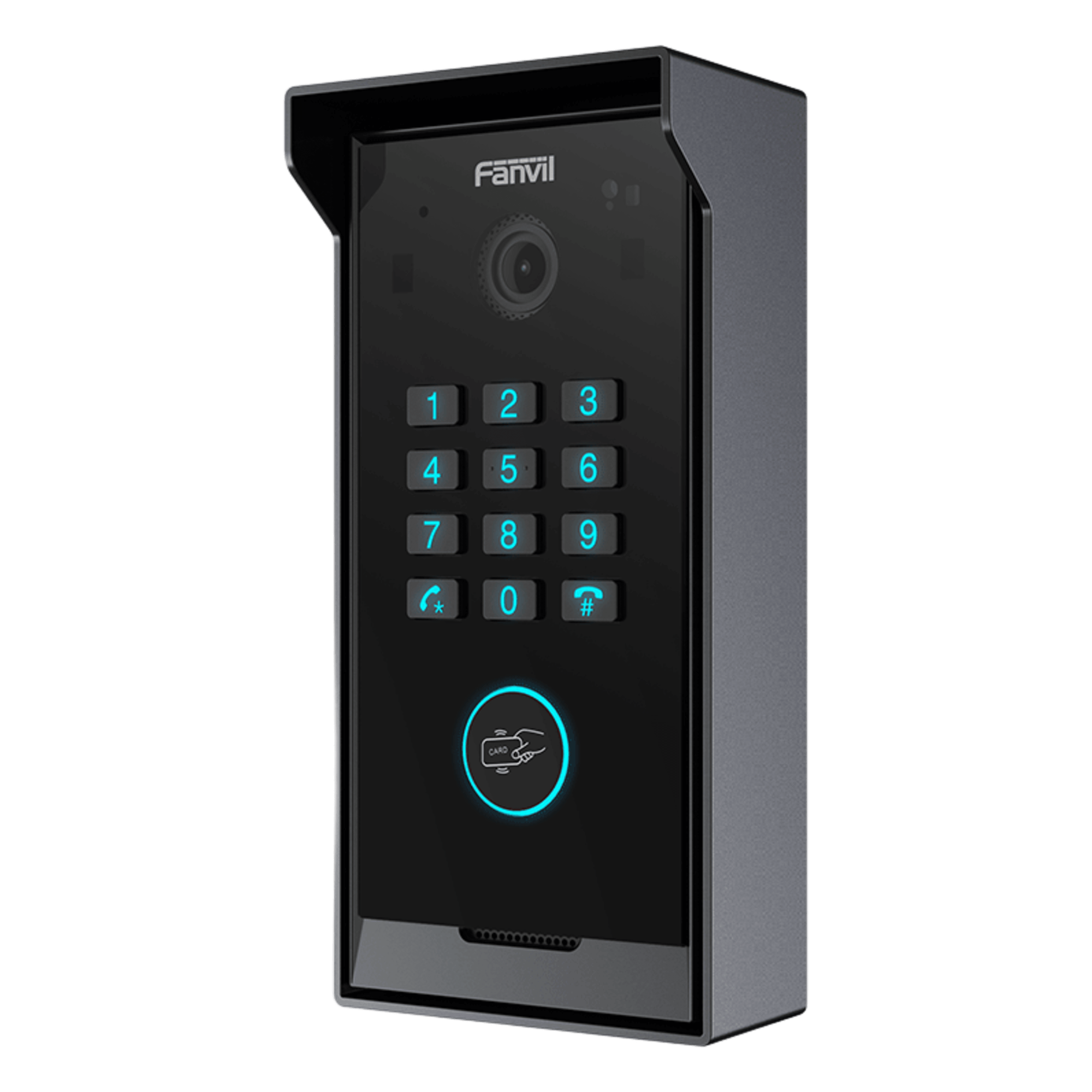 Videoportero IP SIP / Cámara HD 2 MP / IR Nocturno / IP65 e IK07 / Teclado Numérico / BLE y Tarjeta IC / 10,000 Tarjetas / SIP 2.0 y ONVIF