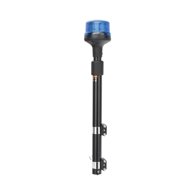 Luz Telescópica para Motocicletas de 8 LED, Azul, Lente Azul, SAE 