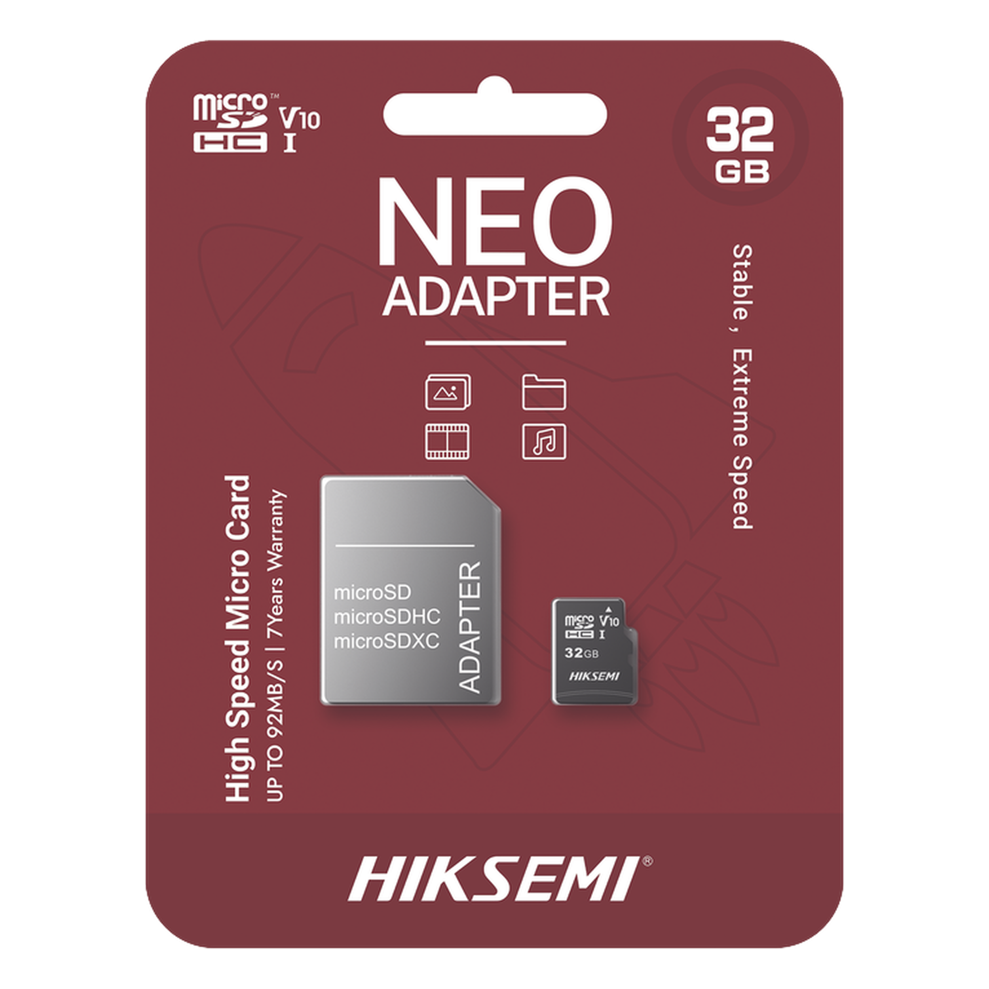 Memoria microSD con Adaptador / 32 GB / Clase 10 / NAND TLC / 92 MB/s Lectura / Multipropósito