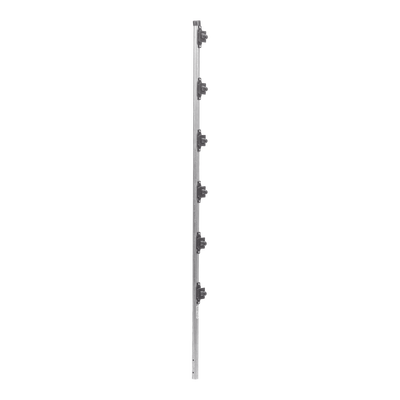 Poste con 6 Aisladores de PASO  para Cerca Electrificada. Tubo Galva. de 1.4m, cal. 18 de 1" Diam. (Sin pintar).