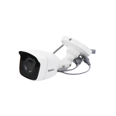 Bala TURBOHD 5 Megapíxel / Lente 2.8mm (85° de Visión) / Exterior IP66 / IR EXIR 20 mts / TVI-AHD-CVI-CVBS / Metal 