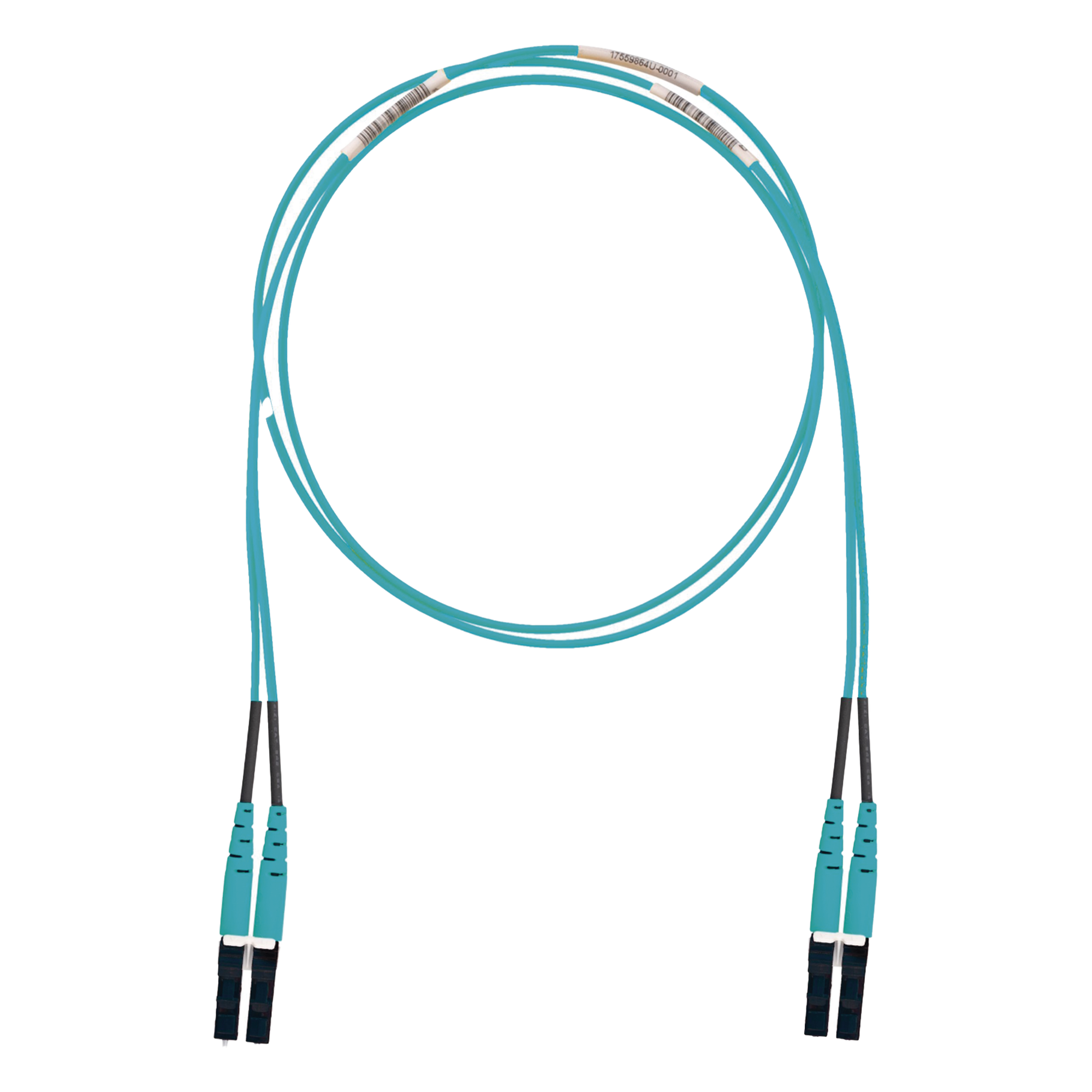 Jumper de Fibra Óptica / Multimodo OM3 50/125 / LC-LC Dúplex / LSZH / 1 m (3.28 ft) / Color Aqua — PANDUIT · SKU FX2ELLNLNSNM001
