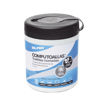 Toallas húmedas antibacteriales, para limpieza de gabinetes, equipos de cómputo, audio, vídeo y telefonía, 30 piezas 