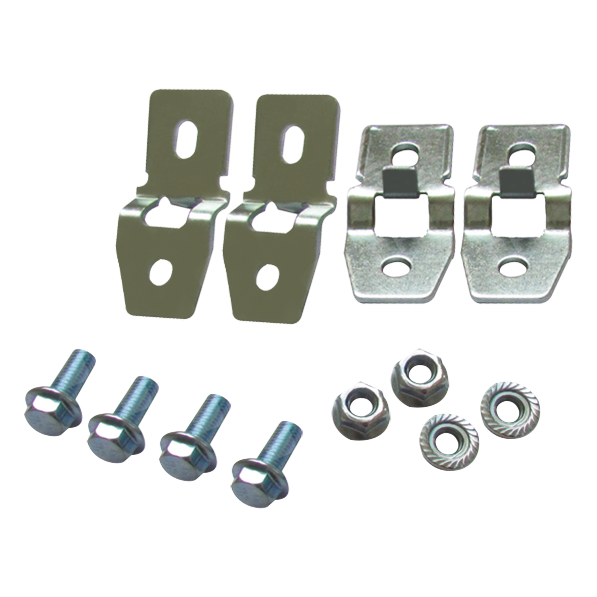 Pestañas Metálicas de Fijación / Chapa de Acero y Zinc 4 mm / Paquete de 4 Piezas / Montaje en Pared / Incluye Tornillos y Tuercas para Gabinete — PRECISION · SKU PST-WC-010