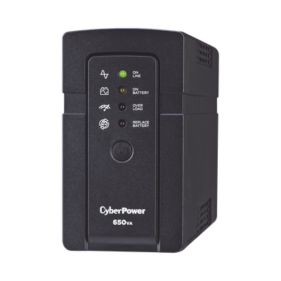 UPS de 650 VA/400 W, Topología Standby, Compacto, Entrada 120 Vca NEMA 5-15P, Con 3 Tomas Respaldo/Protección y 3 Tomas Solo Protección NEMA 5-15R