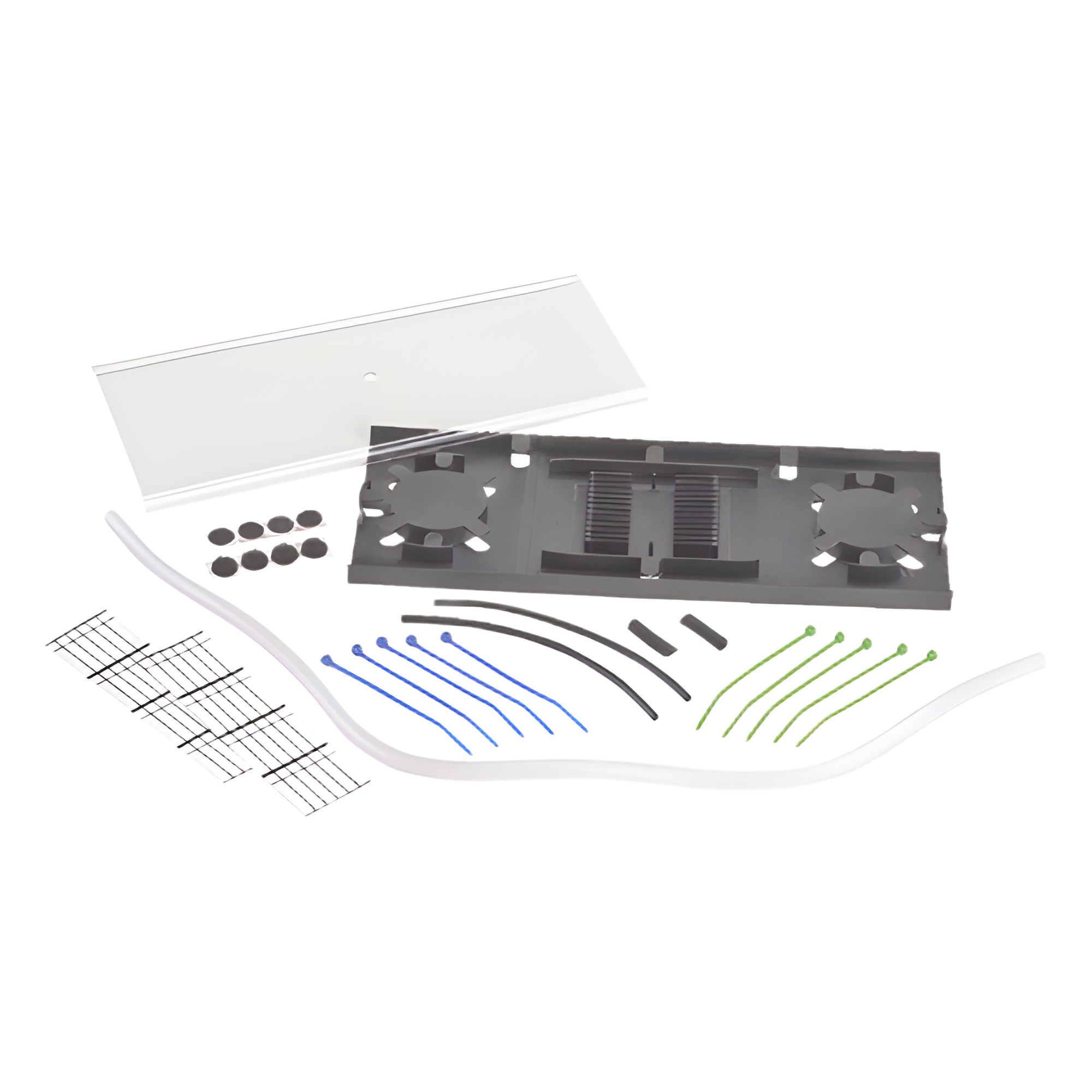 Charola de Empalme para Fibra Óptica / 24 Empalmes de Fusión o Mecánicos / 144 Empalmes Ribbon / 4.4 x 10.1 x 0.37 pulgadas — PANDUIT · SKU FST24S