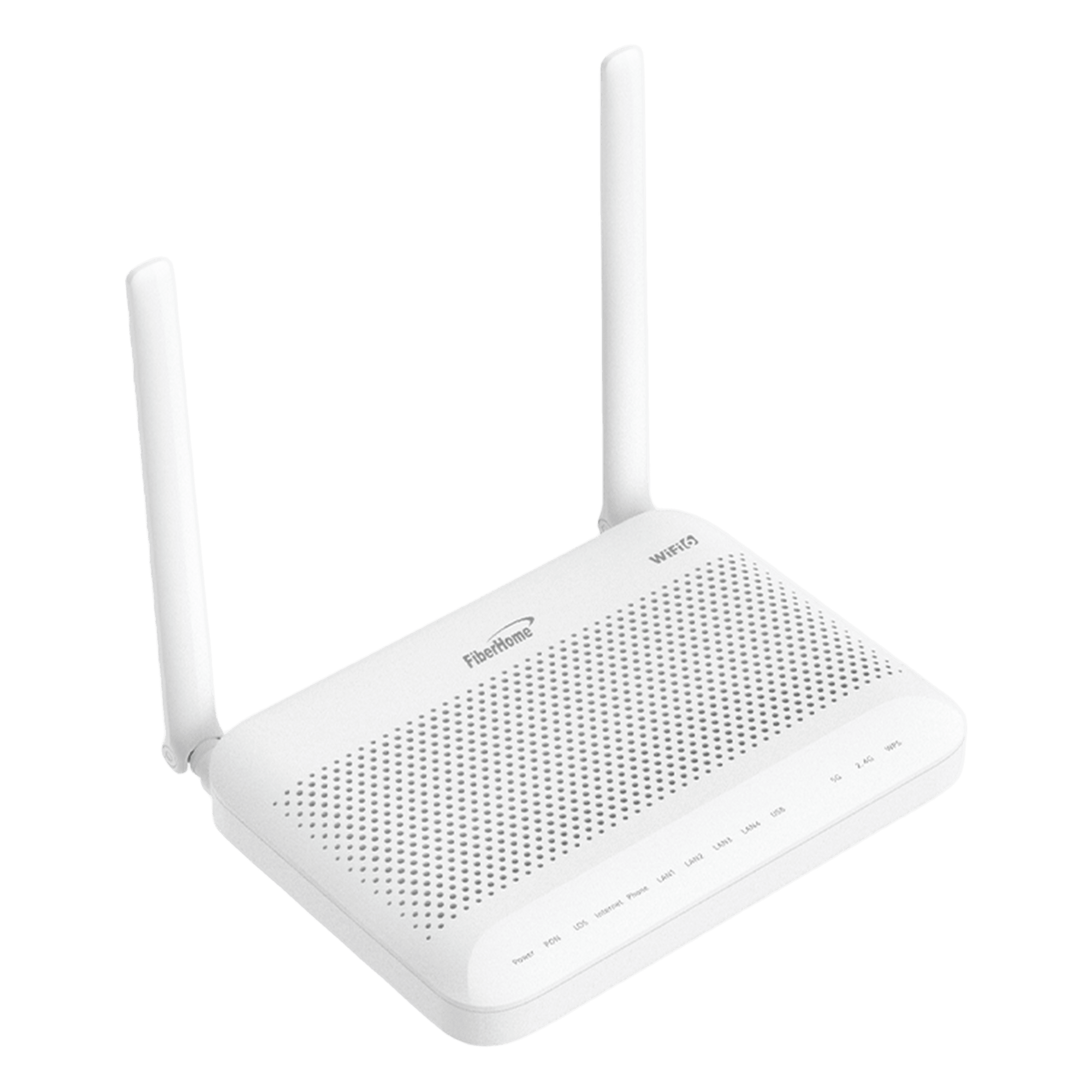 ONU GPON / Wi-Fi 5 Dual Banda / 4 Puertos Gigabit / 1 POTS / USB 2.0 / MIMO 2x2 / 2 Antenas 5 dBi / SC/UPC / Clase B+ — FIBERHOME · SKU HG6543D
