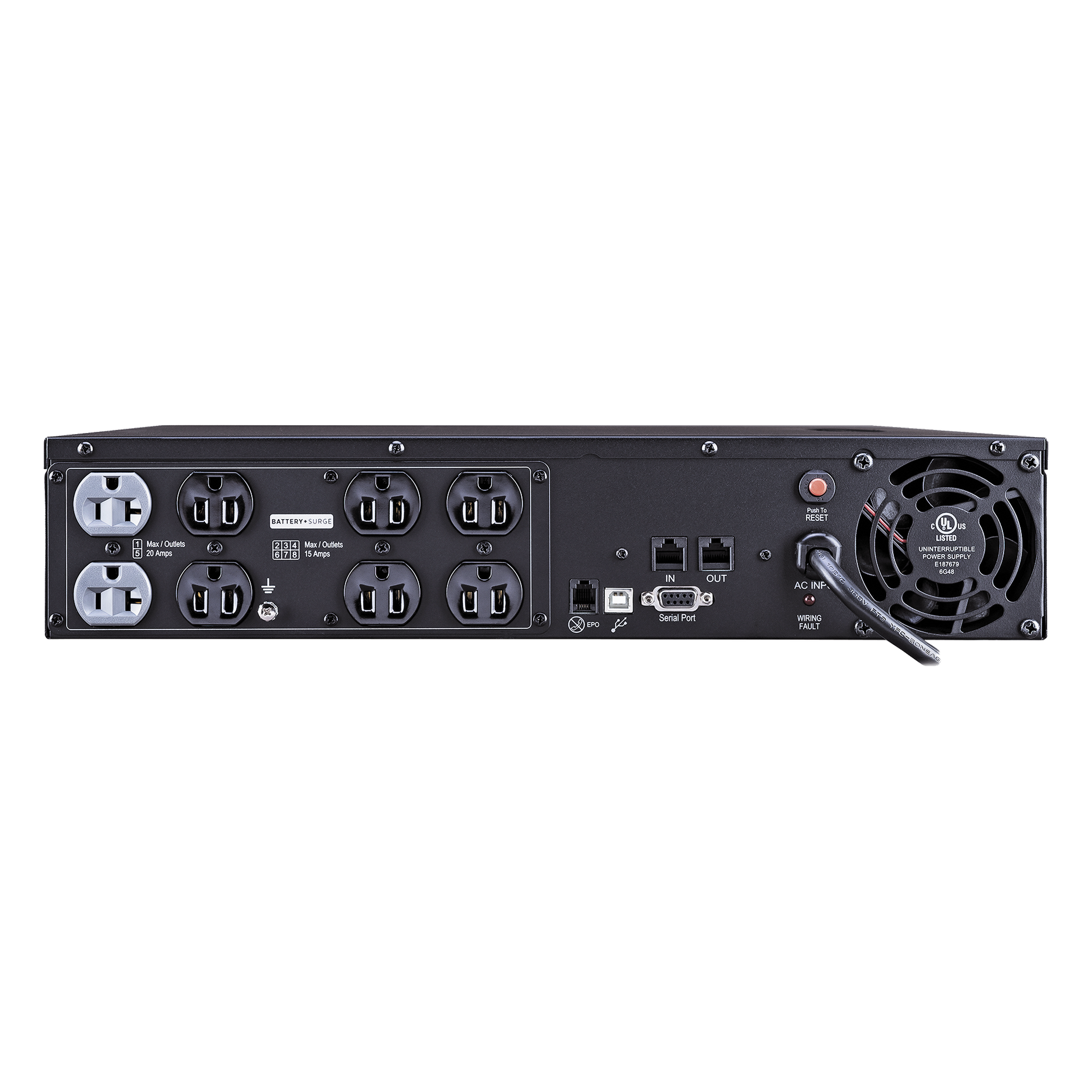UPS Línea Interactiva / 2000 VA / 1540 W / Onda Senoidal Pura / Torre o Rack 2U / AVR / GreenPower / 8 Tomas NEMA