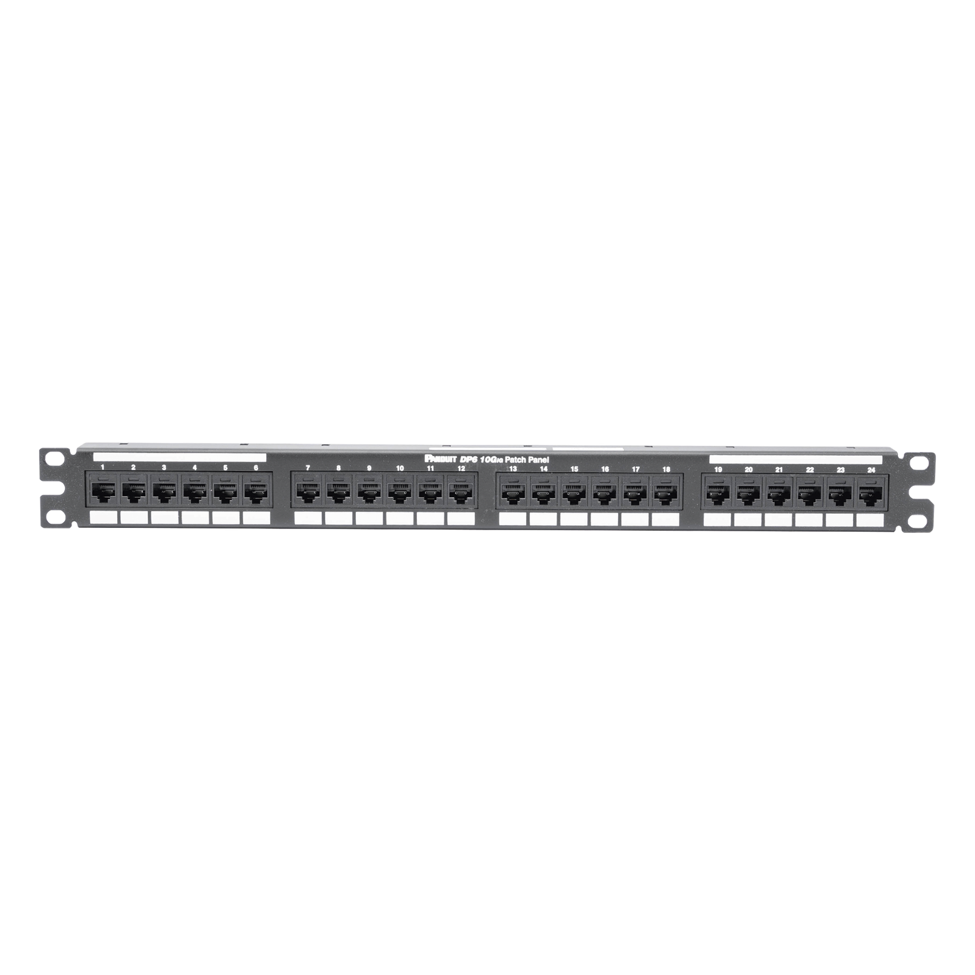Panel de Parcheo de Impacto / Categoría 6A / 24 Puertos / 1UR / 1-500 MHz / 10GBASE-T — PANDUIT · SKU DP246X88TGY