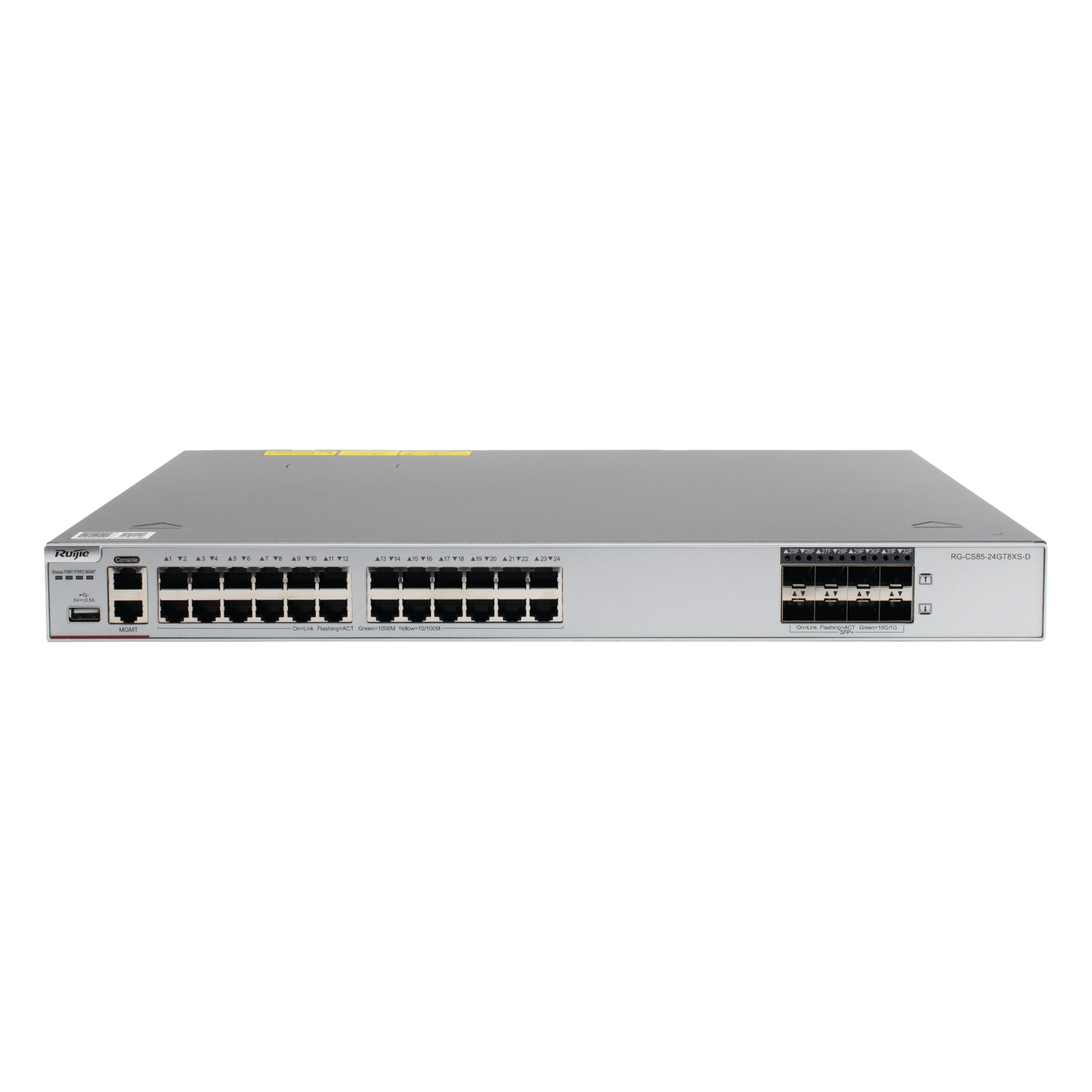 Switch Core Capa 3 / 24 Puertos Gigabit / 8 SFP+ 10Gb / 880 Gbps / Gestión en Nube / Fuente Modular — RUIJIE · SKU RG-CS85-24GT8XS-D