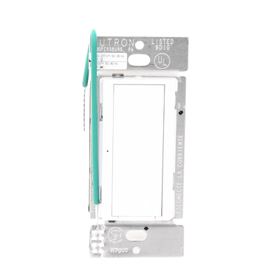 (RadioRA2) Switch on/off  RRD-8S-DV-WH de doble voltaje, un solo polo 120V/, 8A/, 1/10HP 3A en motores, apaga y enciende iluminación ó motor, NO requiere cable neutro.
